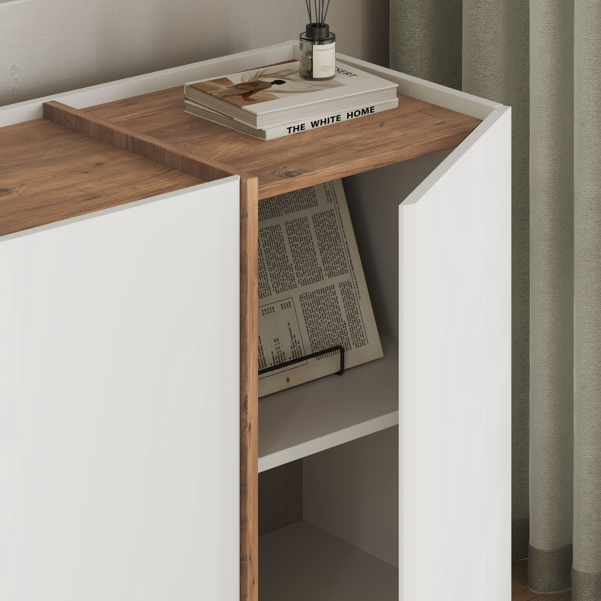 Rani Home Konsol Beyaz - Atlantik Çam 180Cm GD-5520