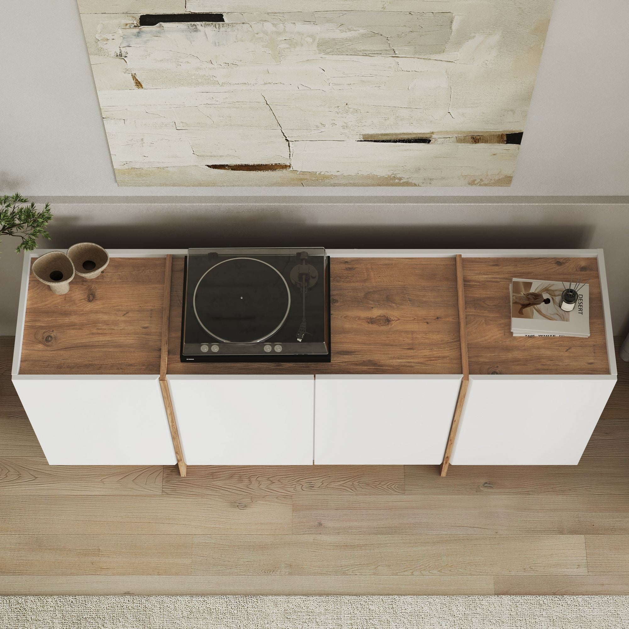 Rani Home Konsol Beyaz - Atlantik Çam 180Cm GD-5520
