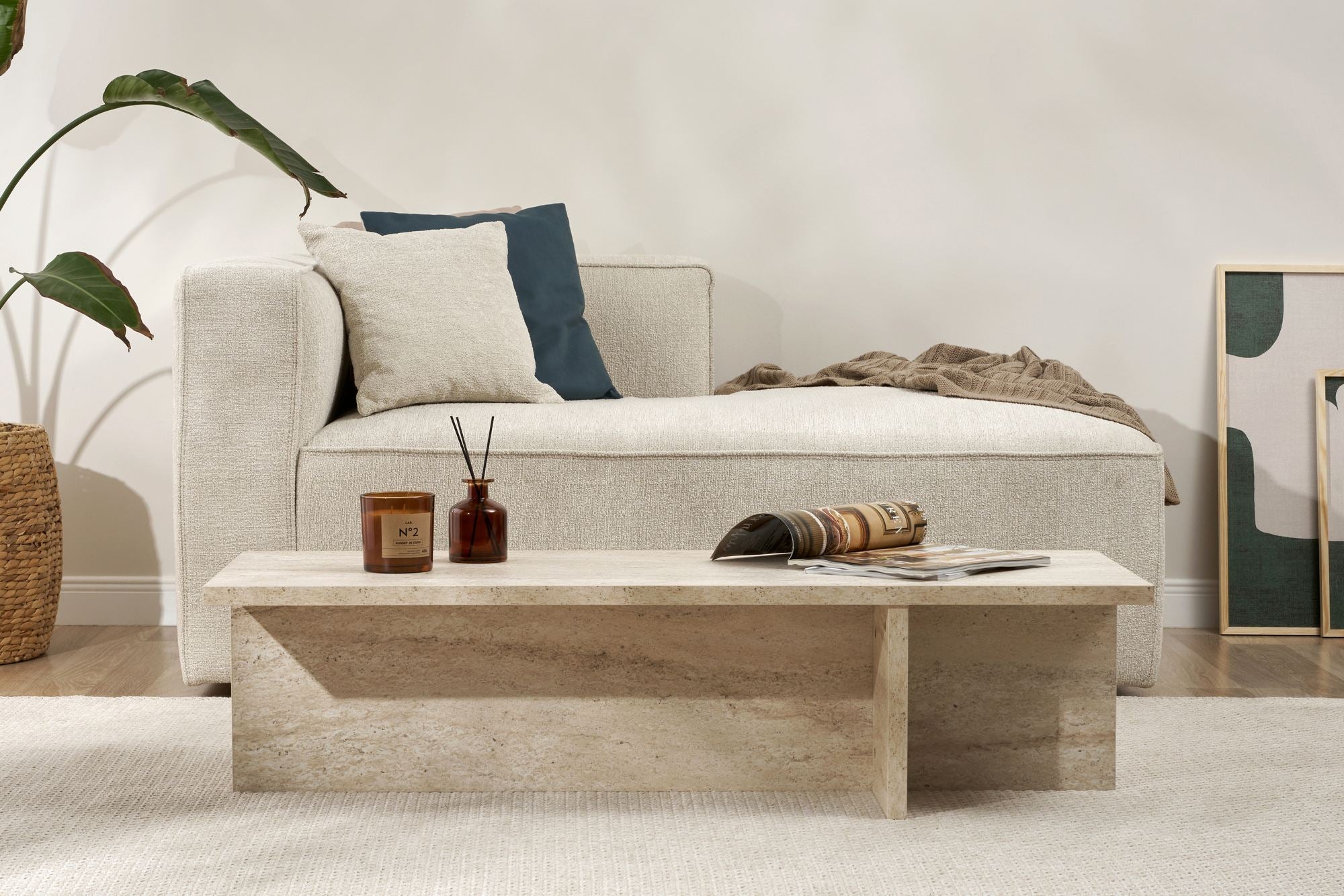 Rani Home Orta Sehpa Traverten 120Cm AB-5299