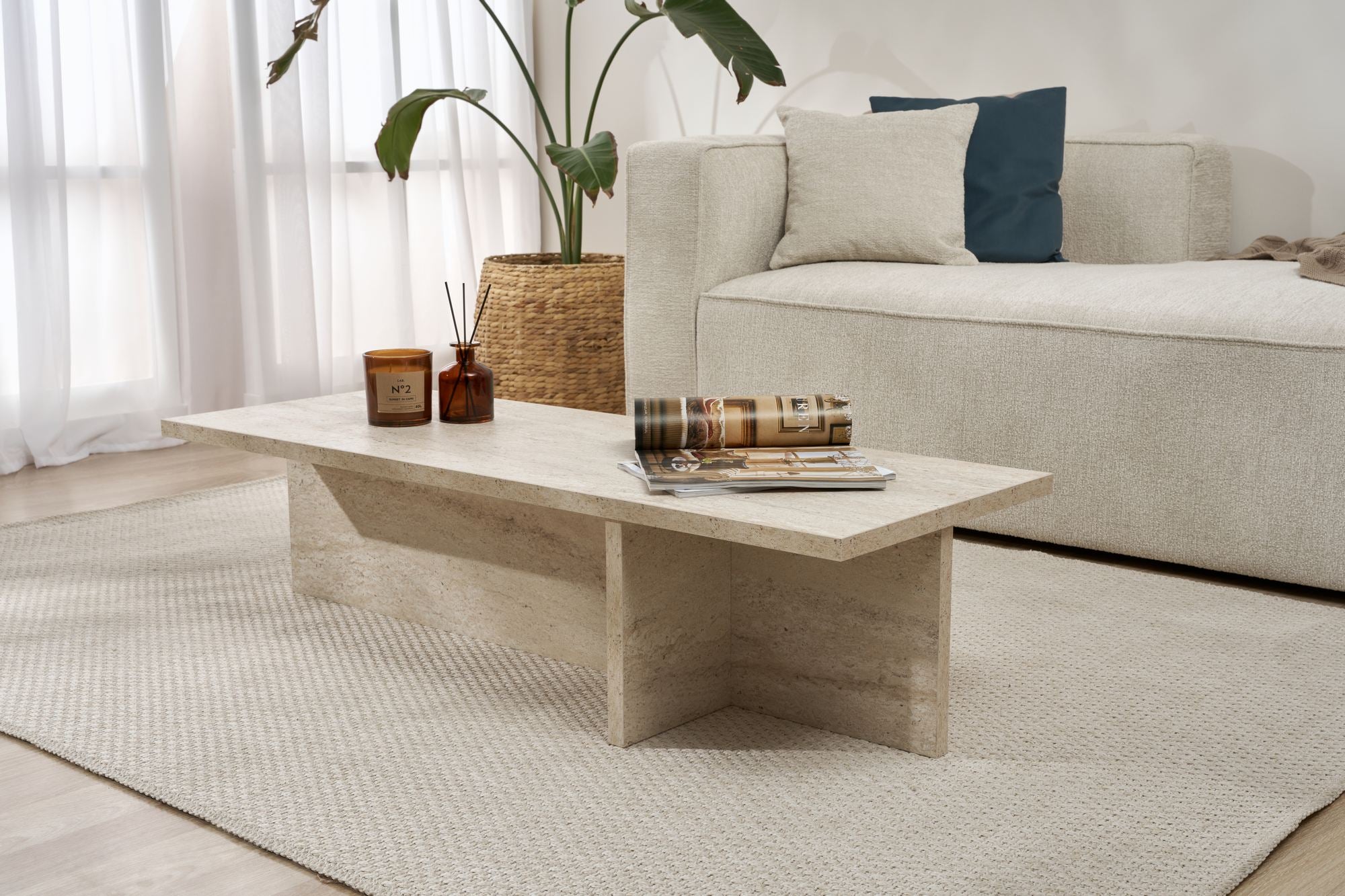 Rani Home Orta Sehpa Traverten 120Cm AB-5299