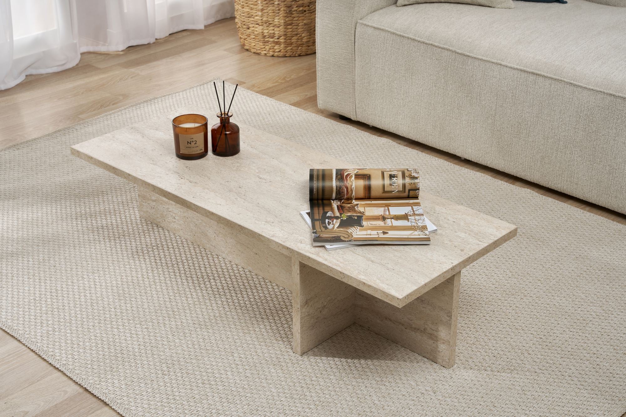 Rani Home Orta Sehpa Traverten 120Cm AB-5299