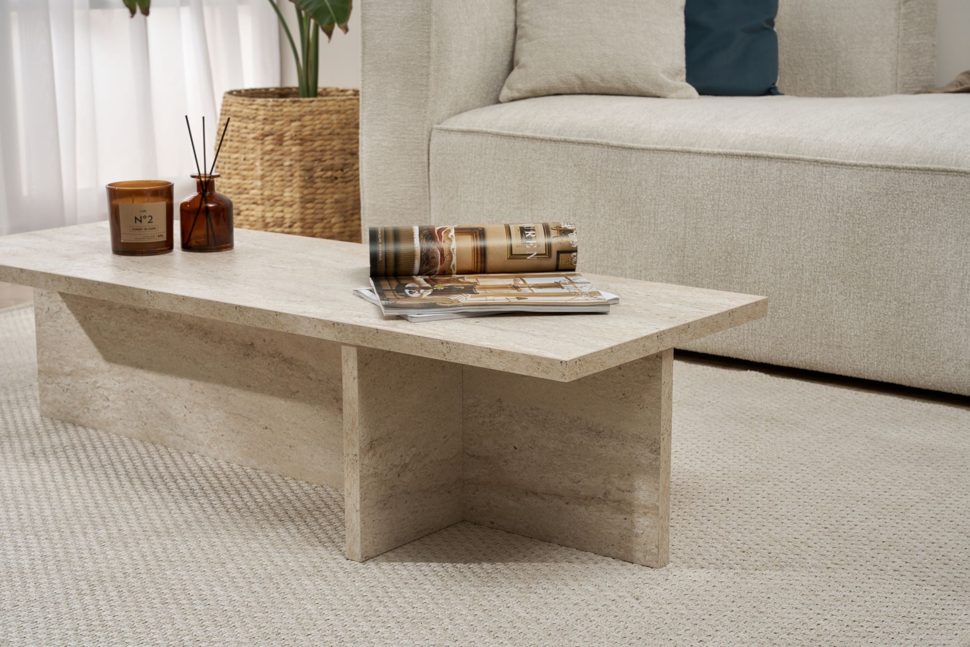 Rani Home Orta Sehpa Traverten 120Cm AB-5299