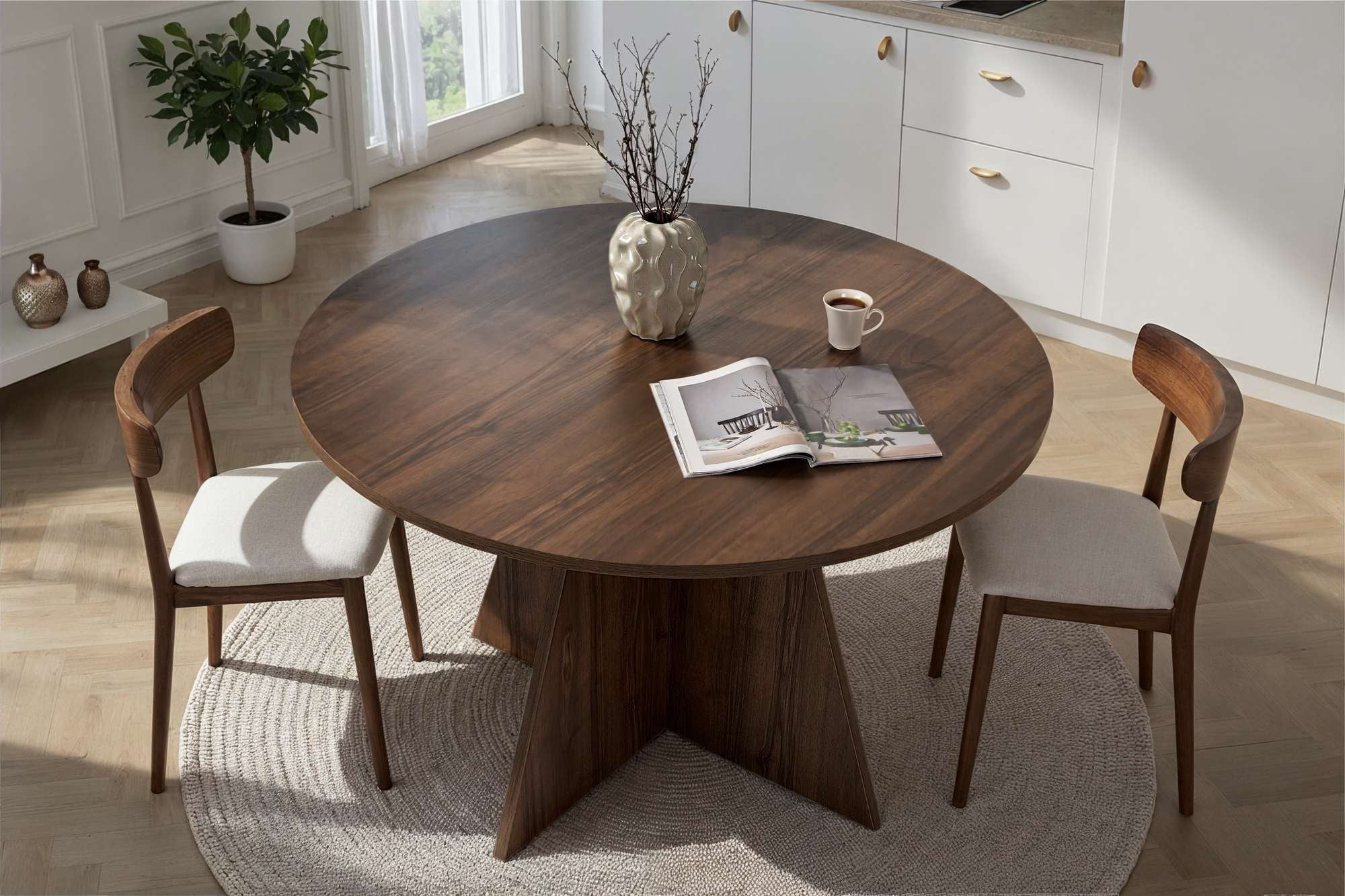 Rani Home Yemek Masası Venedik Cevizi 120 Cm GA-5310