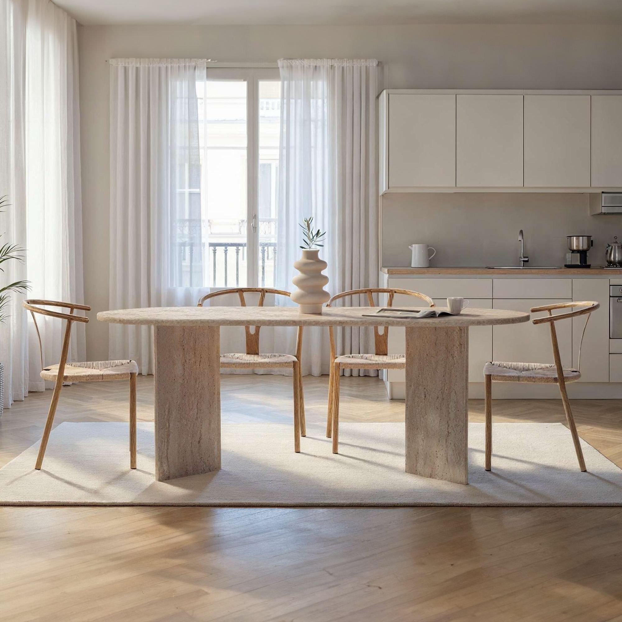 Rani Home Yemek Masası Traverten 200Cm GA-5321