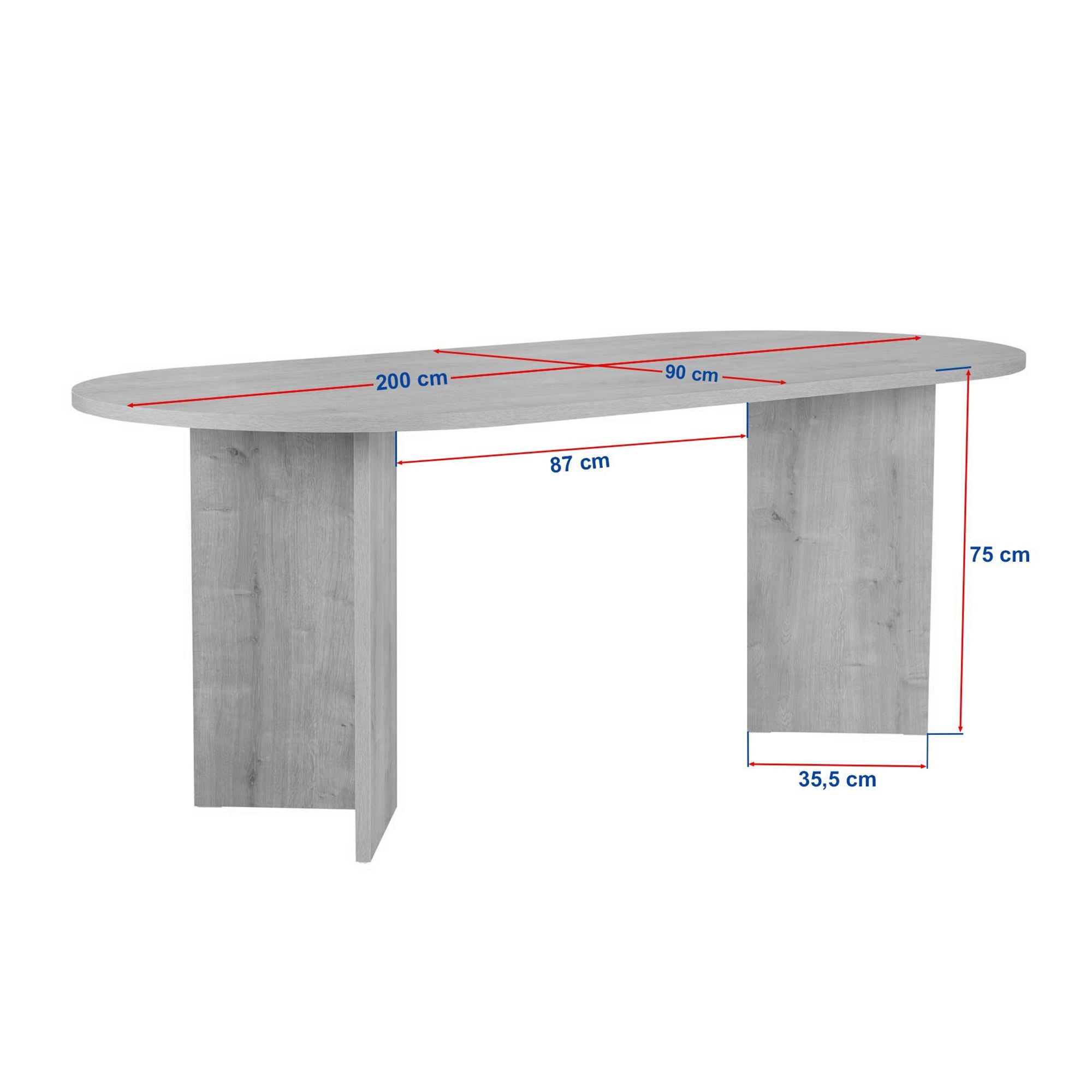 Rani Home Yemek Masası Venedik Cevizi 200 Cm GA-5323