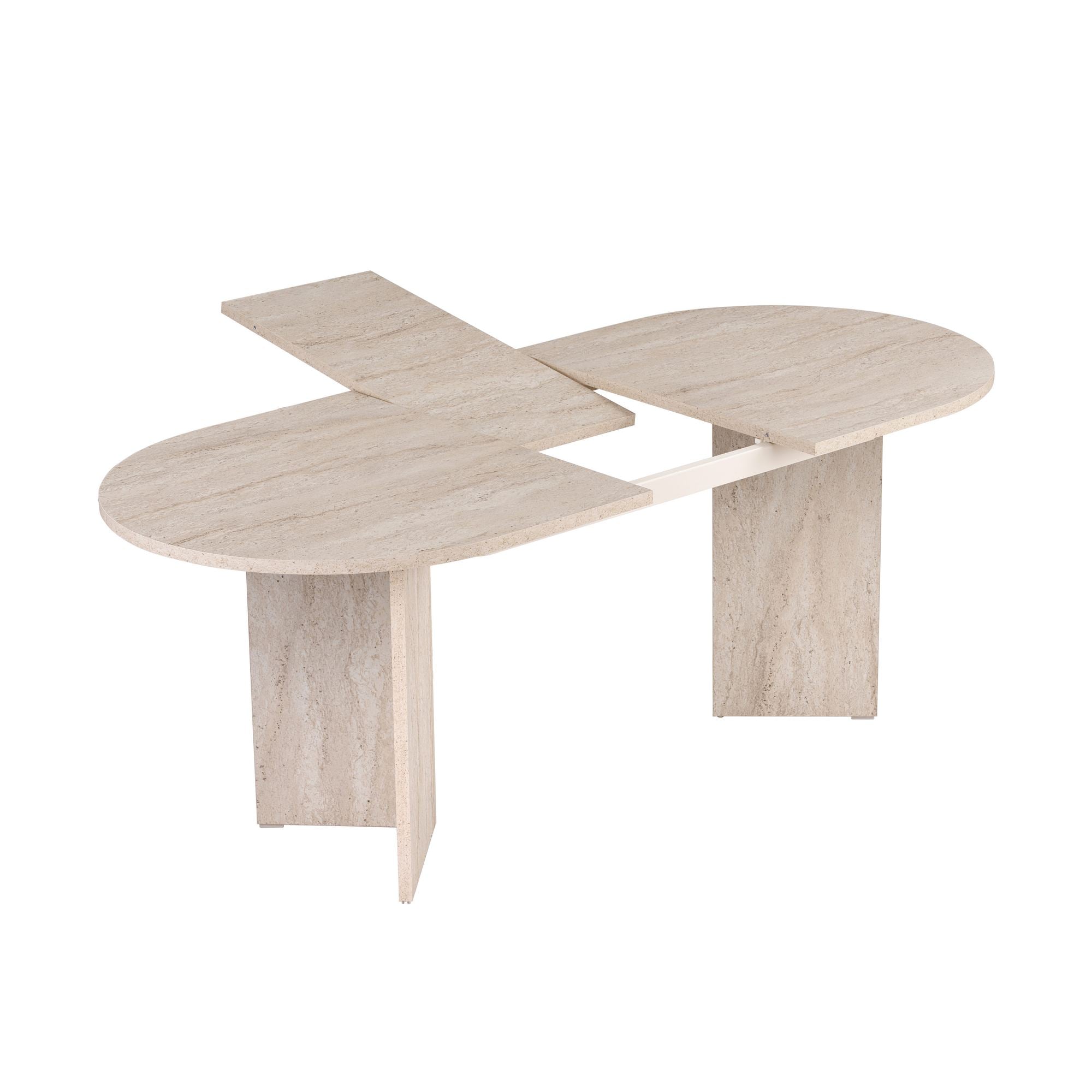 Rani Home Açılır Yemek Masası Traverten 160-200Cm GA-5345