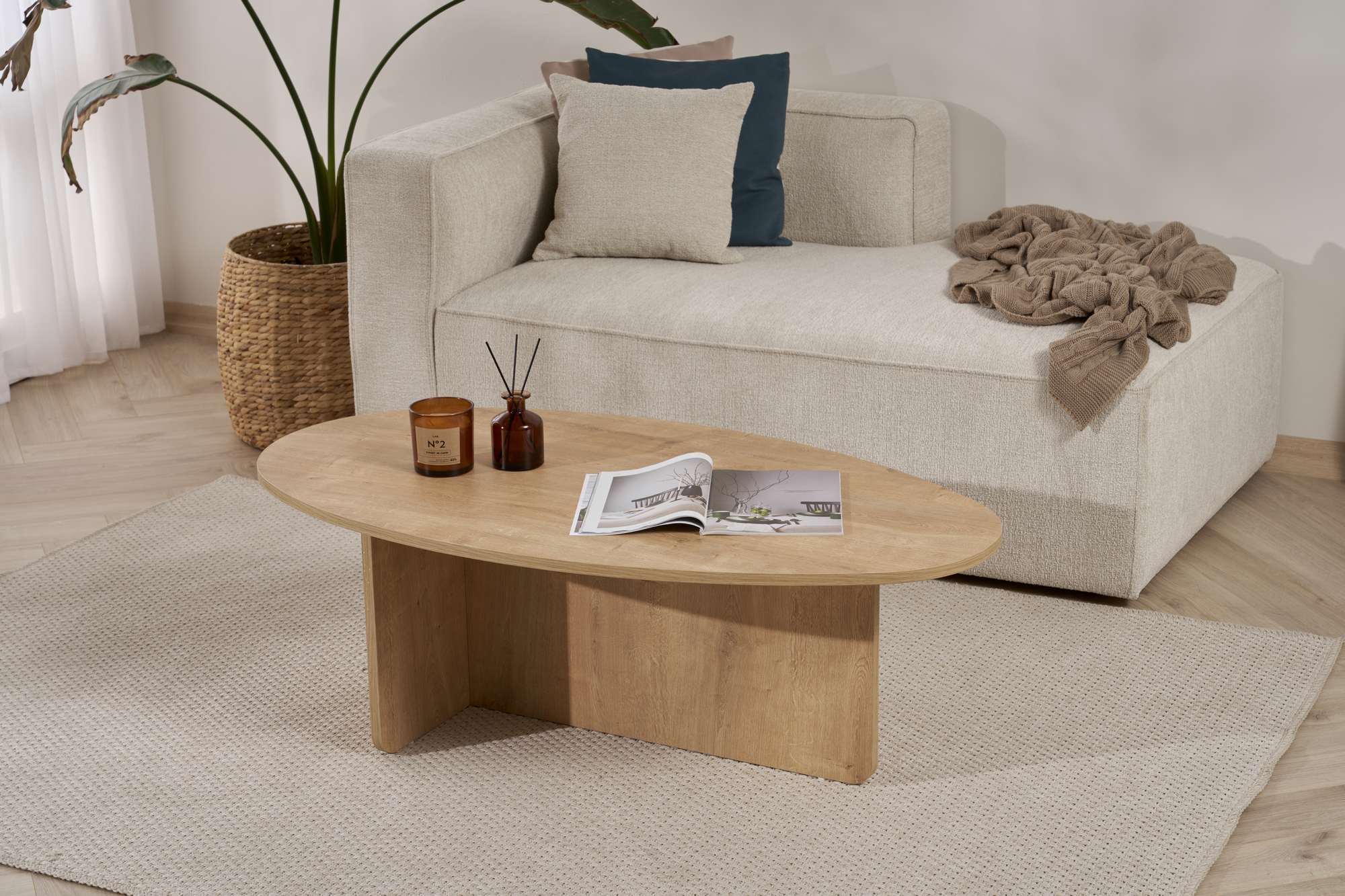 Rani Home Orta Sehpa Meşe 120Cm AB-5404