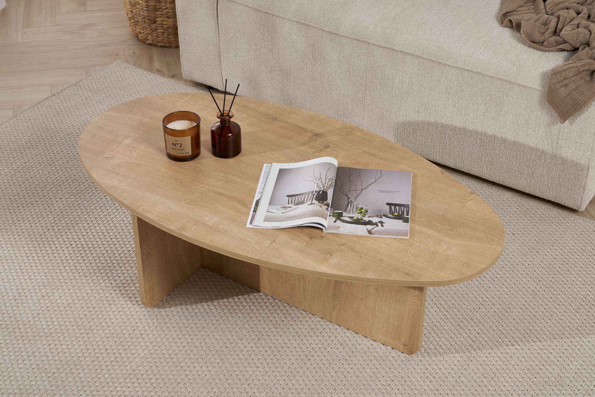Rani Home Orta Sehpa Meşe 120Cm AB-5404