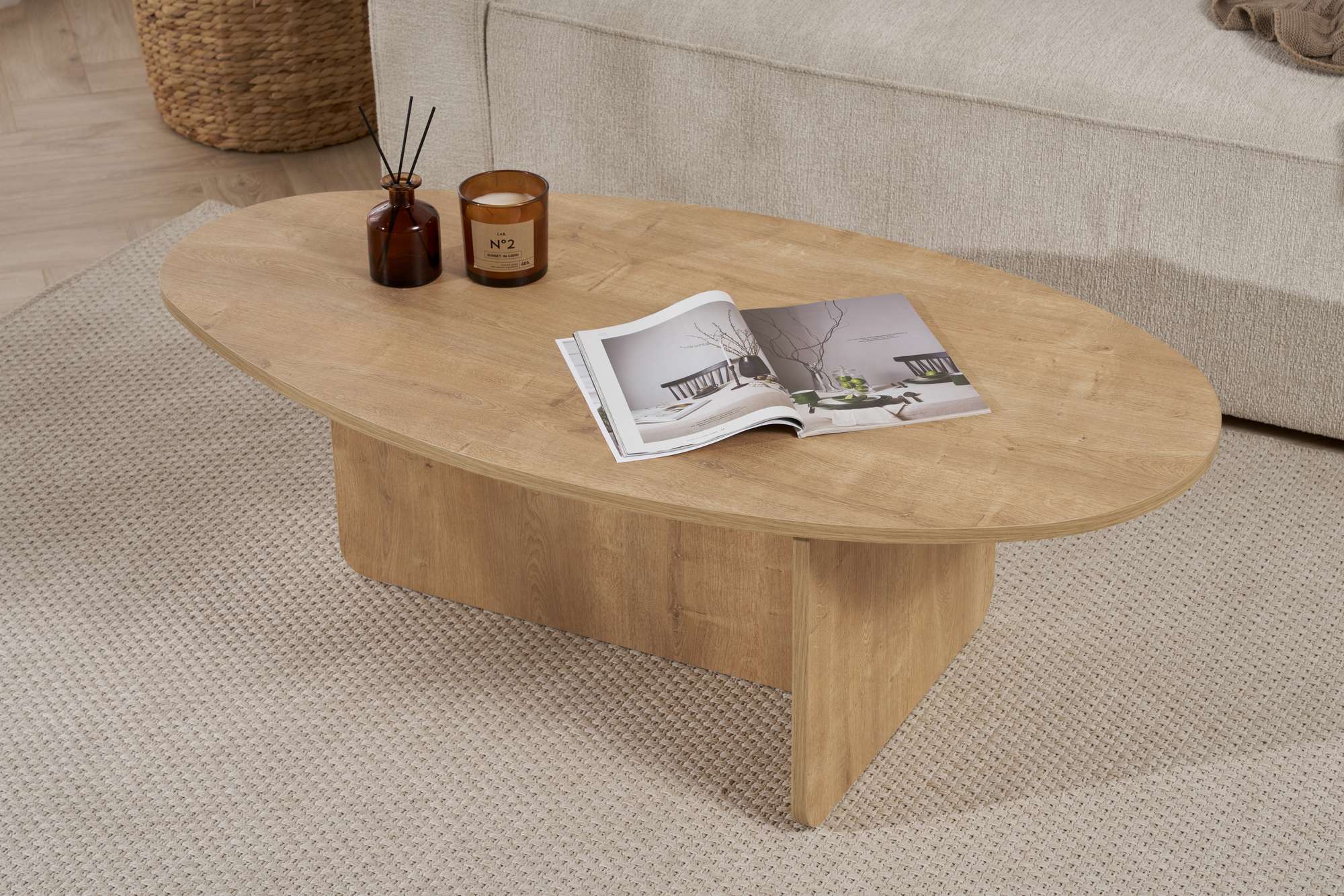 Rani Home Orta Sehpa Meşe 120Cm AB-5404