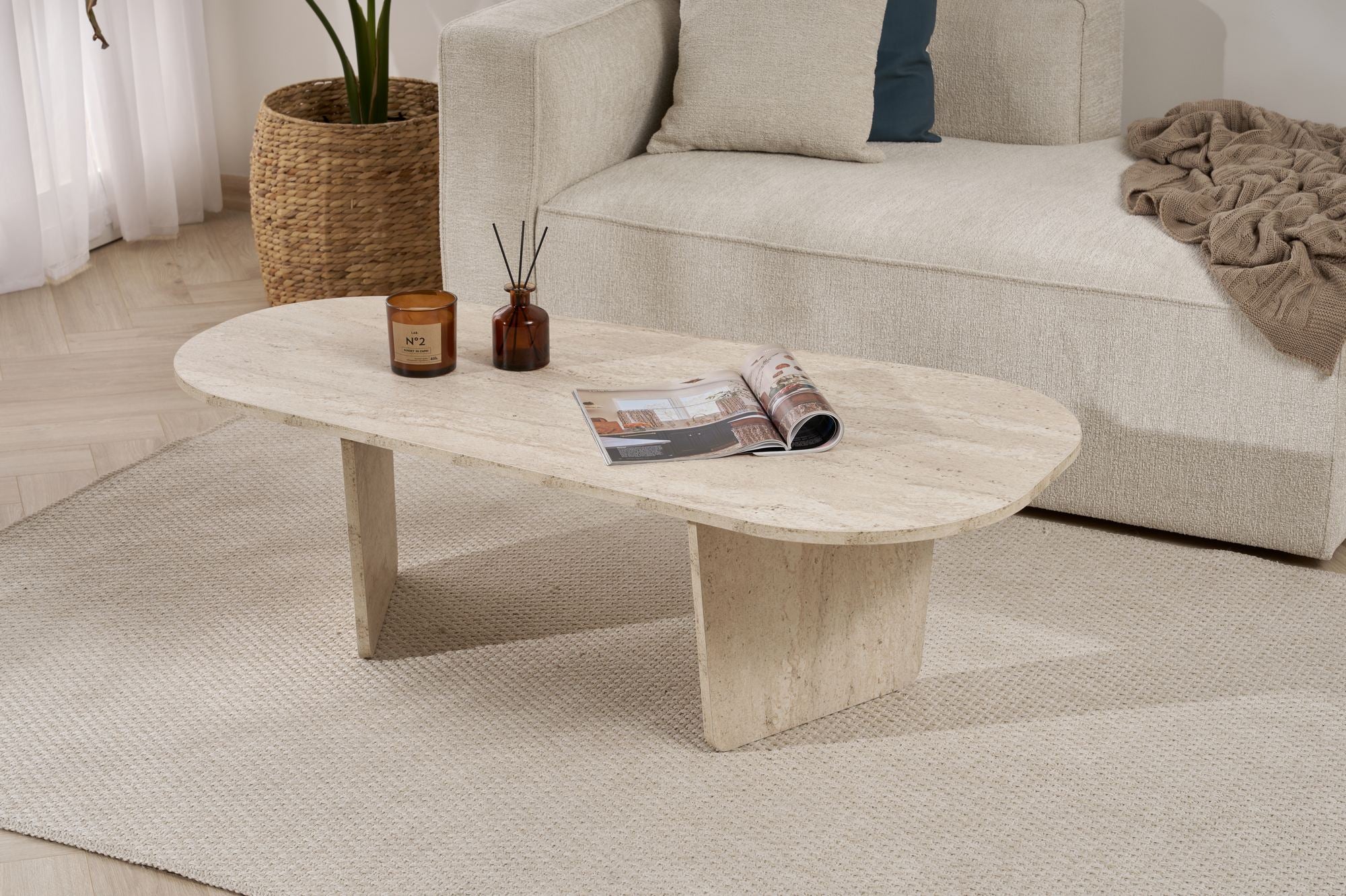 Rani Home Orta Sehpa Traverten 130Cm AB-5412