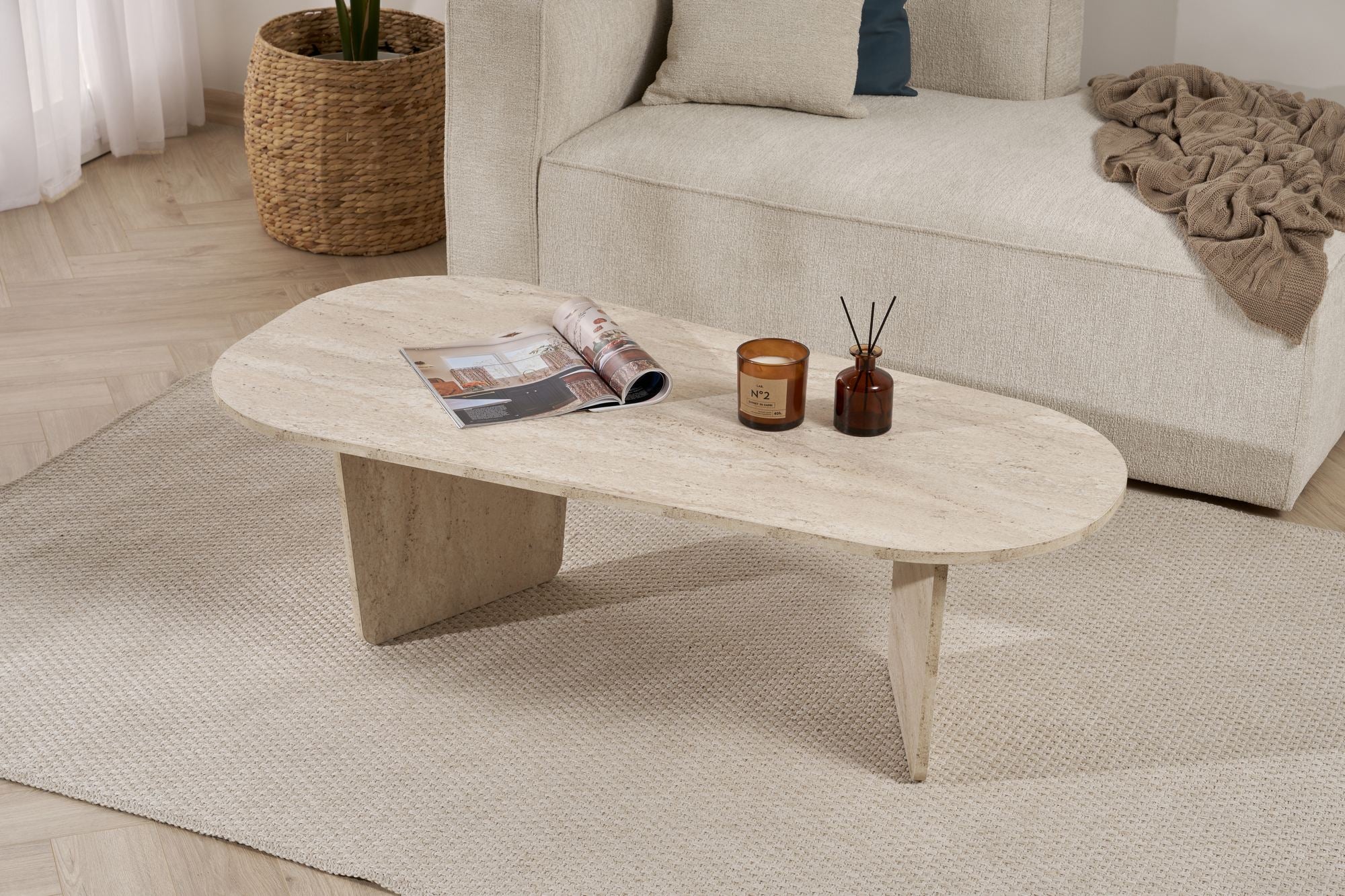 Rani Home Orta Sehpa Traverten 130Cm AB-5412