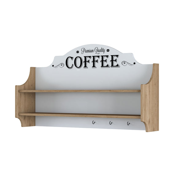 Rani JE137 Kahve Köşesi Çok Amaçlı Dolap Mutfak Rafı Sepet Ceviz - Beyaz