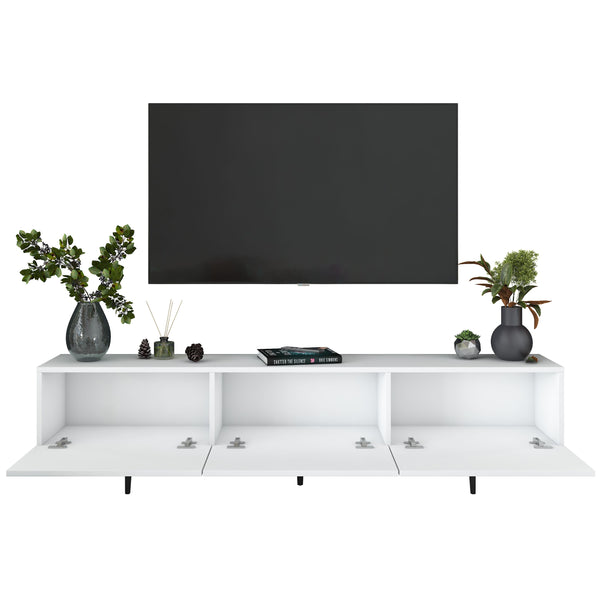 Rani AA135 Tv Ünitesi Düşer Kapaklı Tv Sehpası 180 Cm Beyaz