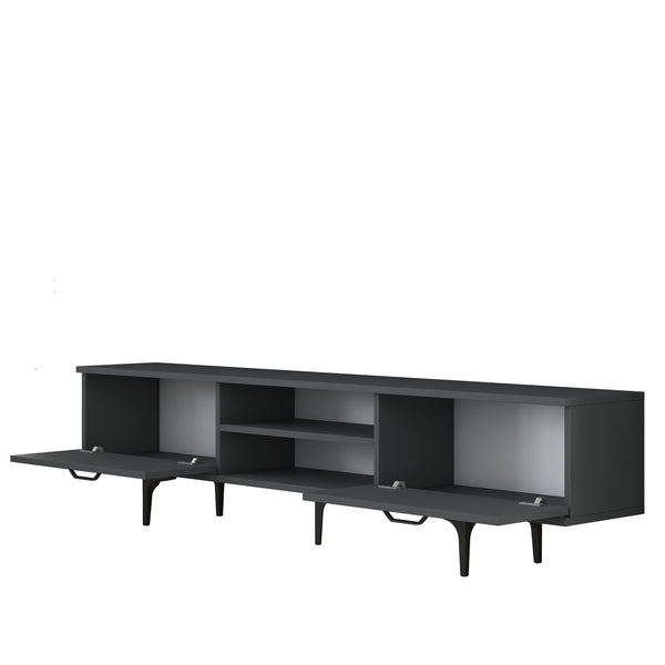 Rani AA146 Tv Ünitesi Modern Ayaklı Raflı Tv Sehpası 180 cm Antrasit