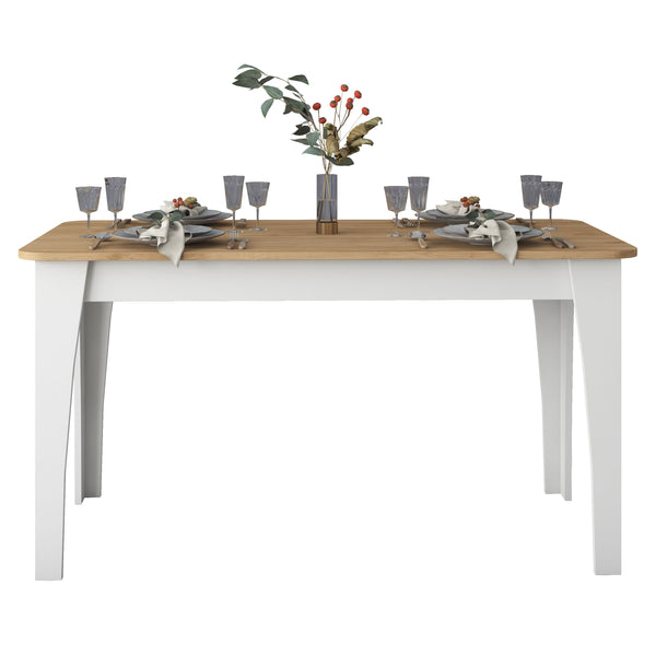 Rani JA111 Mutfak Masası Yemek Masası  Sepet Ceviz - Beyaz