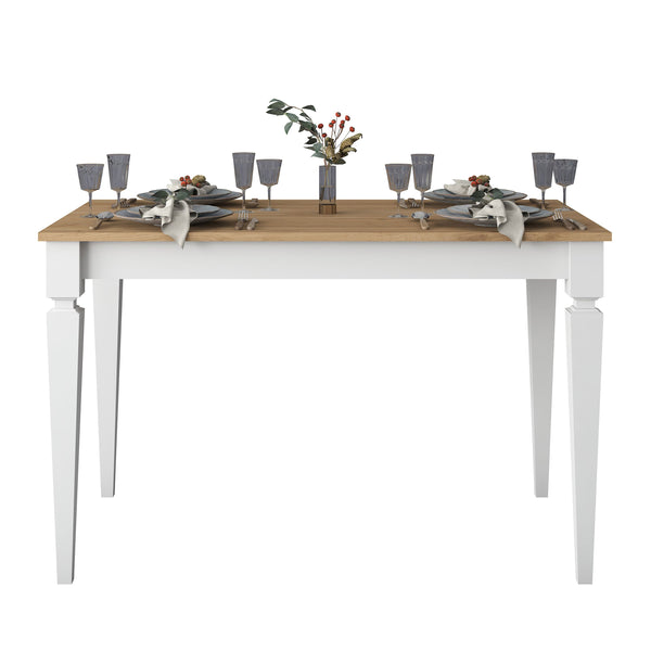 Rani JA119 Mutfak Masası Yemek Masası Sepet Ceviz - Beyaz