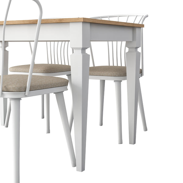 Rani JC116 Mutfak Masa Sandalye Takımı Sepet Ceviz - Beyaz