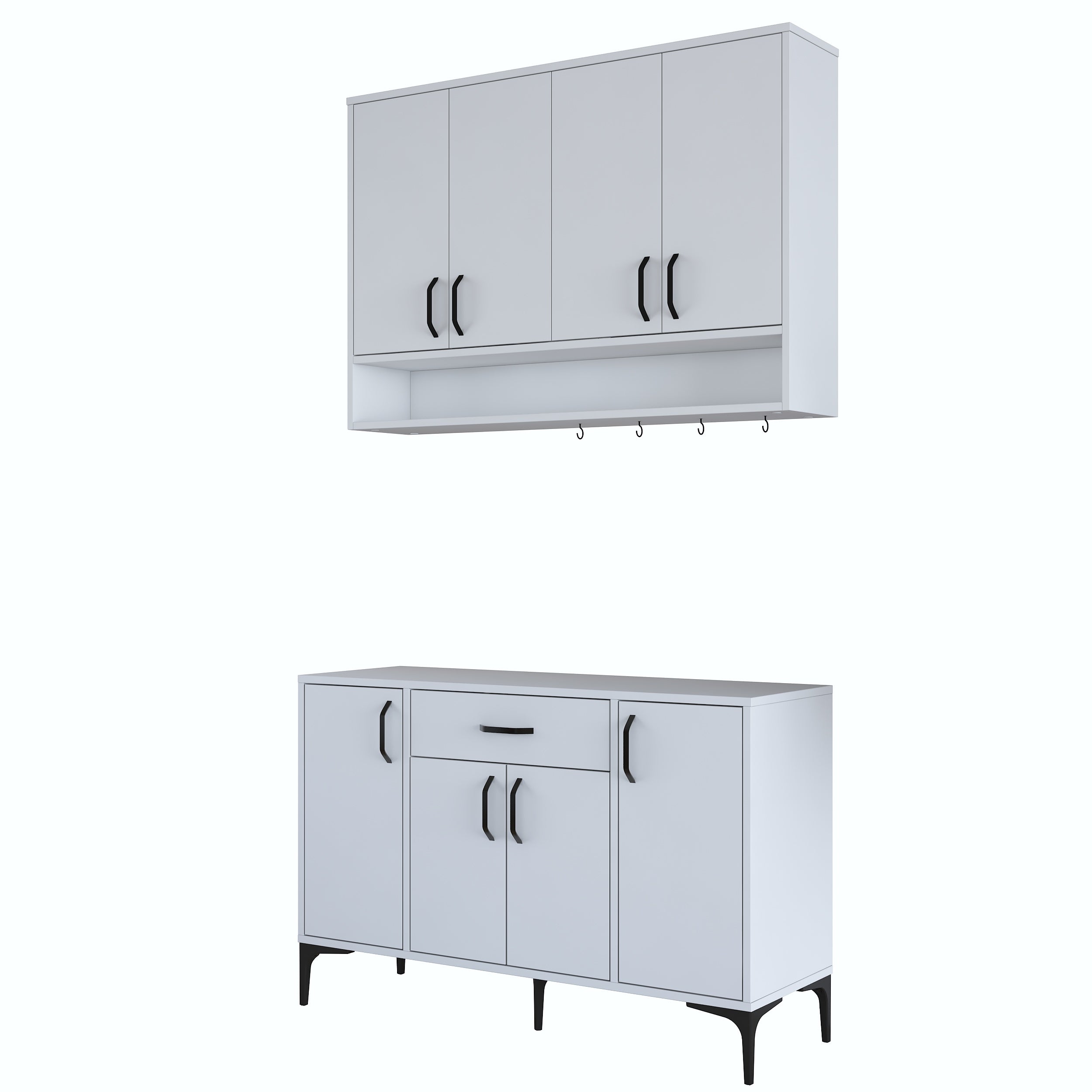 Rani JE205 Kahve Köşesi Çok Amaçlı Dolap 8 Kapaklı 1 Çekmeceli Mutfak