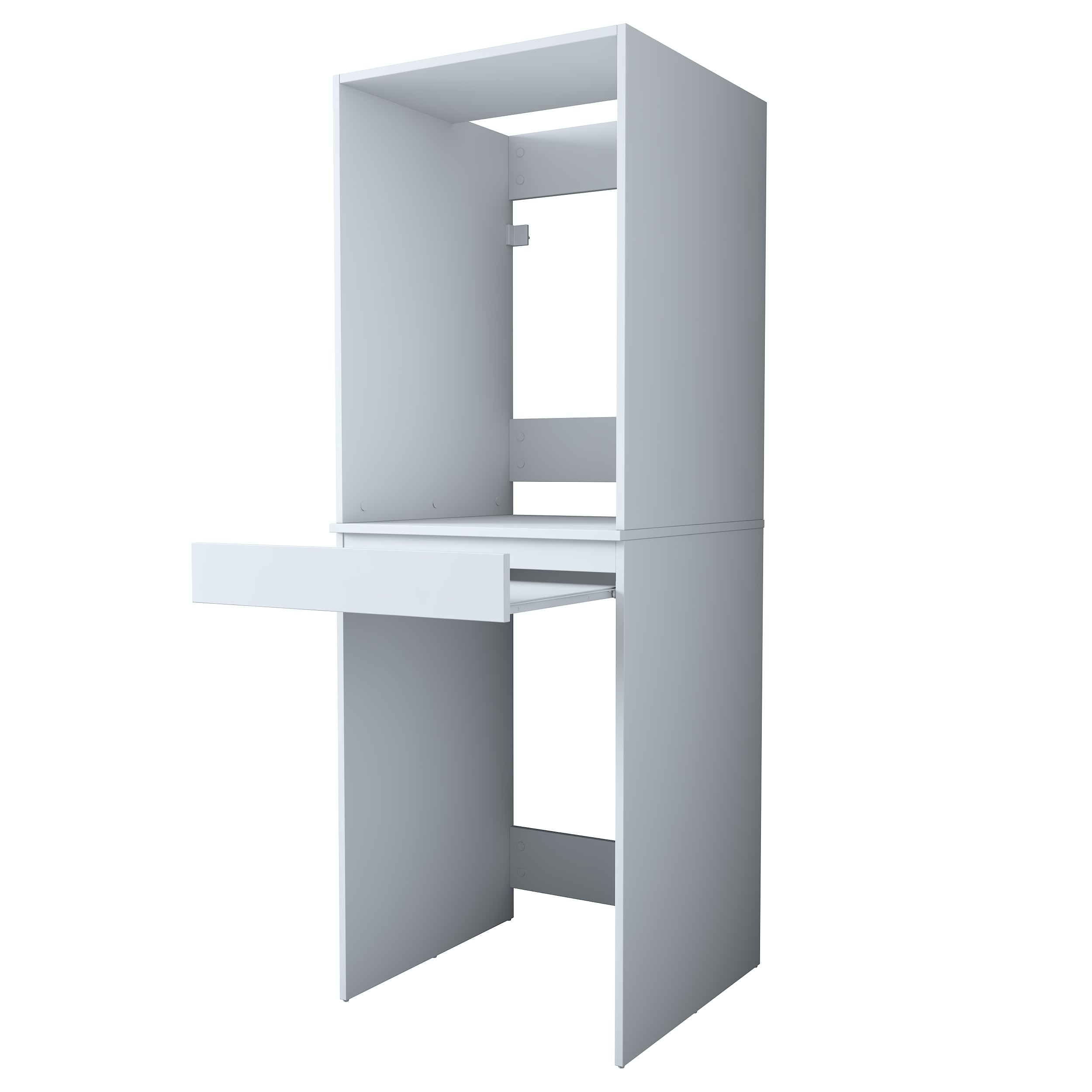 Rani KD113 Çamaşır Ve Kurutma Makinesi Dolabı Çekmeceli Banyo Dolabı Beyaz
