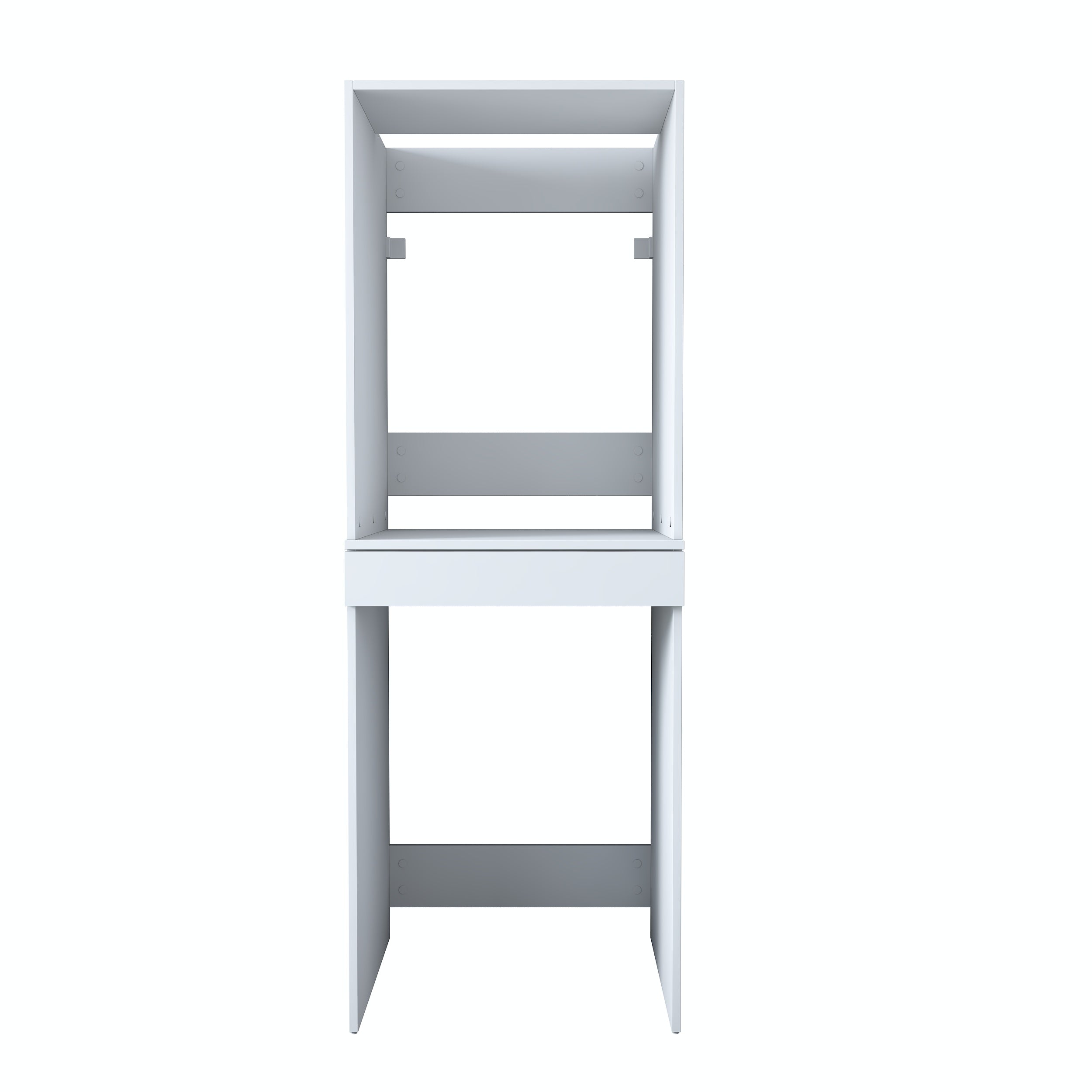Rani KD113 Çamaşır Ve Kurutma Makinesi Dolabı Çekmeceli Banyo Dolabı Beyaz
