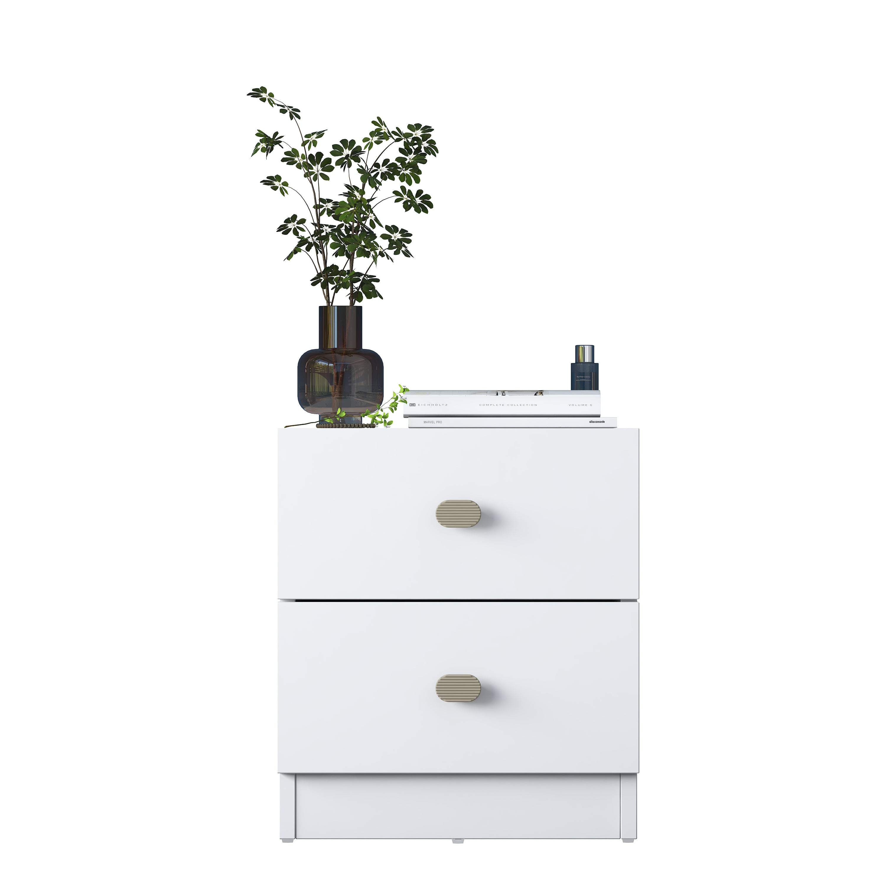 Rani BD111 Modern Komodin 2 Çekmeceli Yatak Odası Beyaz