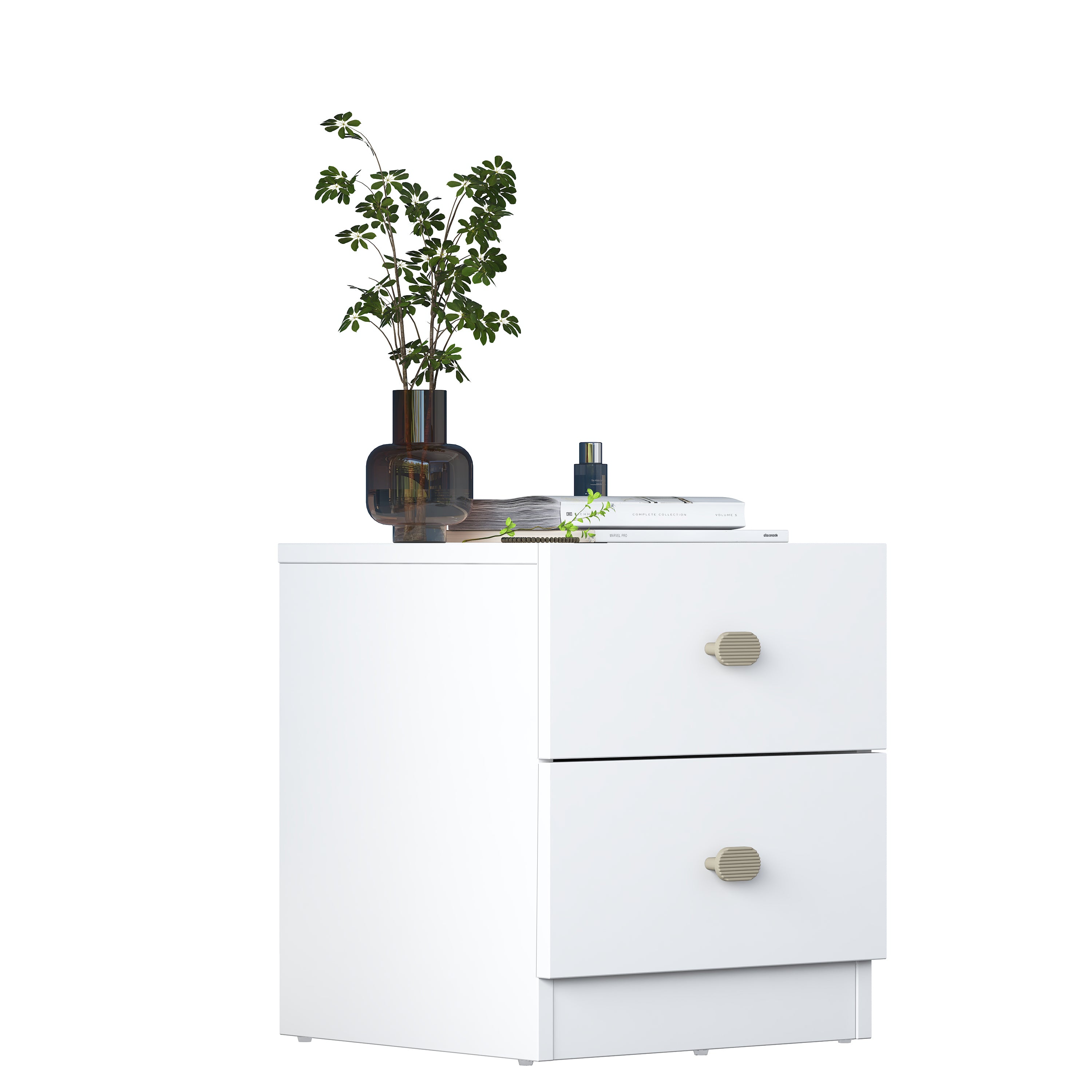 Rani BD111 Modern Komodin 2 Çekmeceli Yatak Odası Beyaz