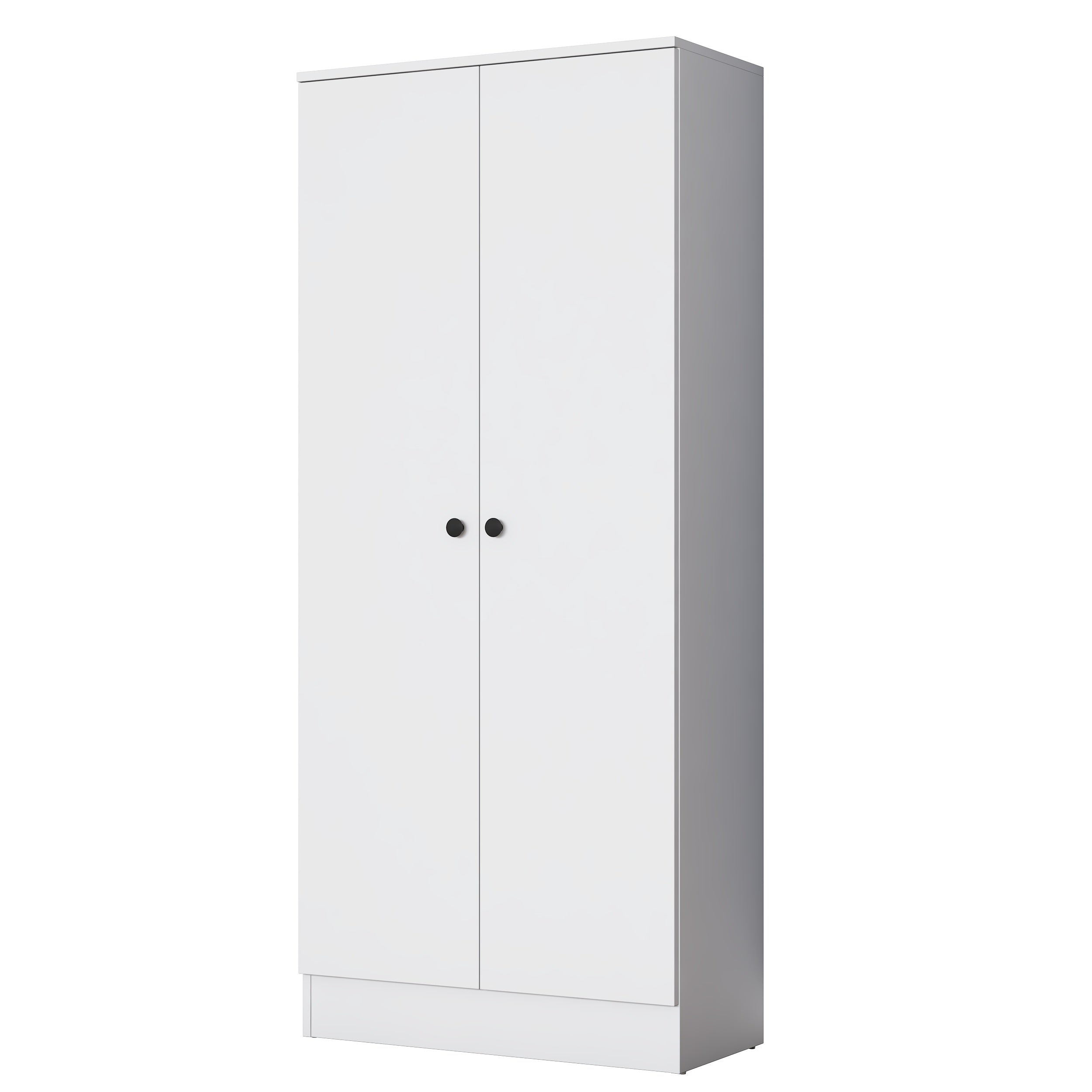 Rani EA148 Modern Portmanto 2 Kapaklı Raflı Ayakkabılık Vestiyer Beyaz