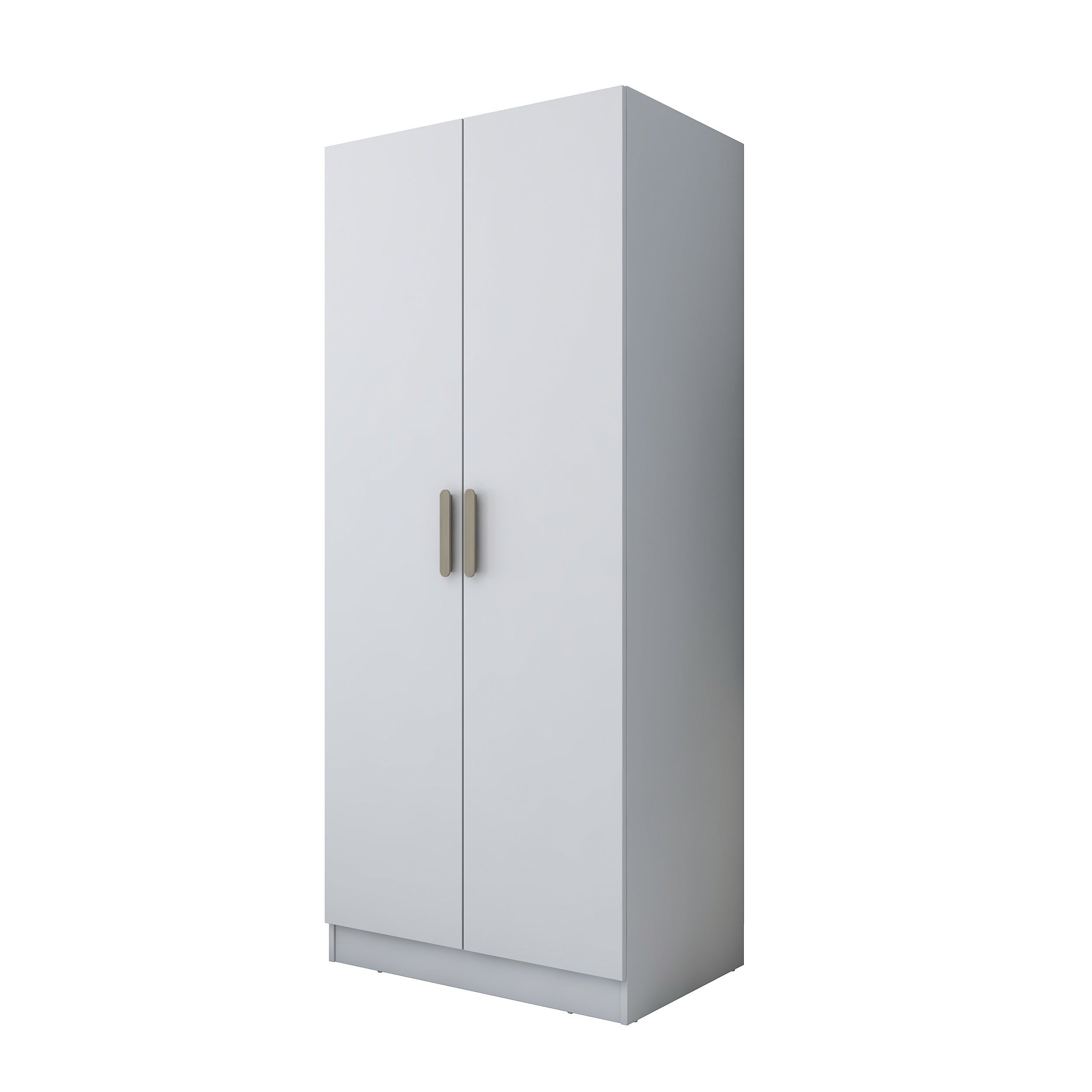 Rani BA169 Gardırop 2 Kapaklı 2 Raflı Elbise Dolabı Beyaz