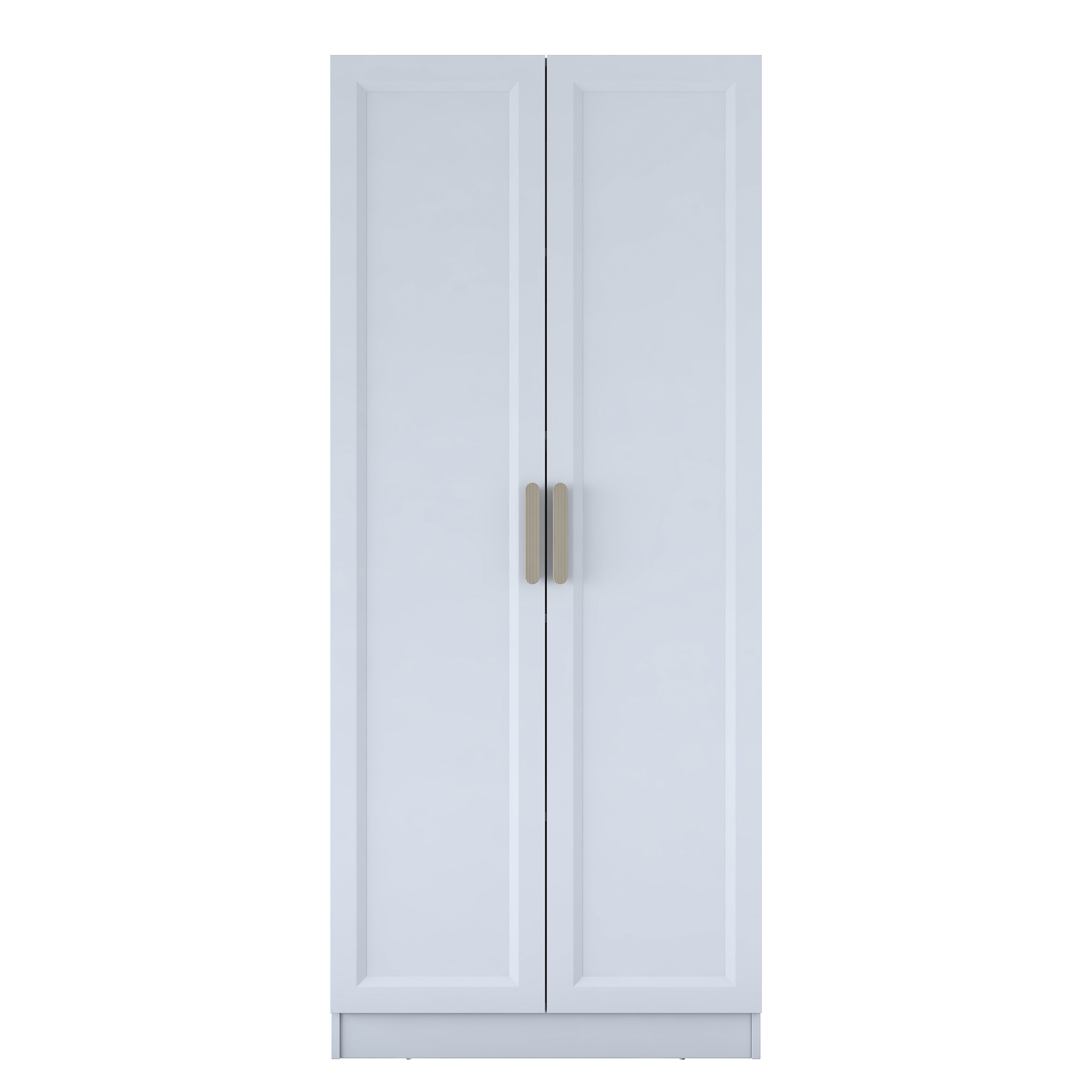 Rani BA202 Membran Kapaklı Gardırop 4 Raflı 2 Kapaklı Elbise Dolabı Beyaz