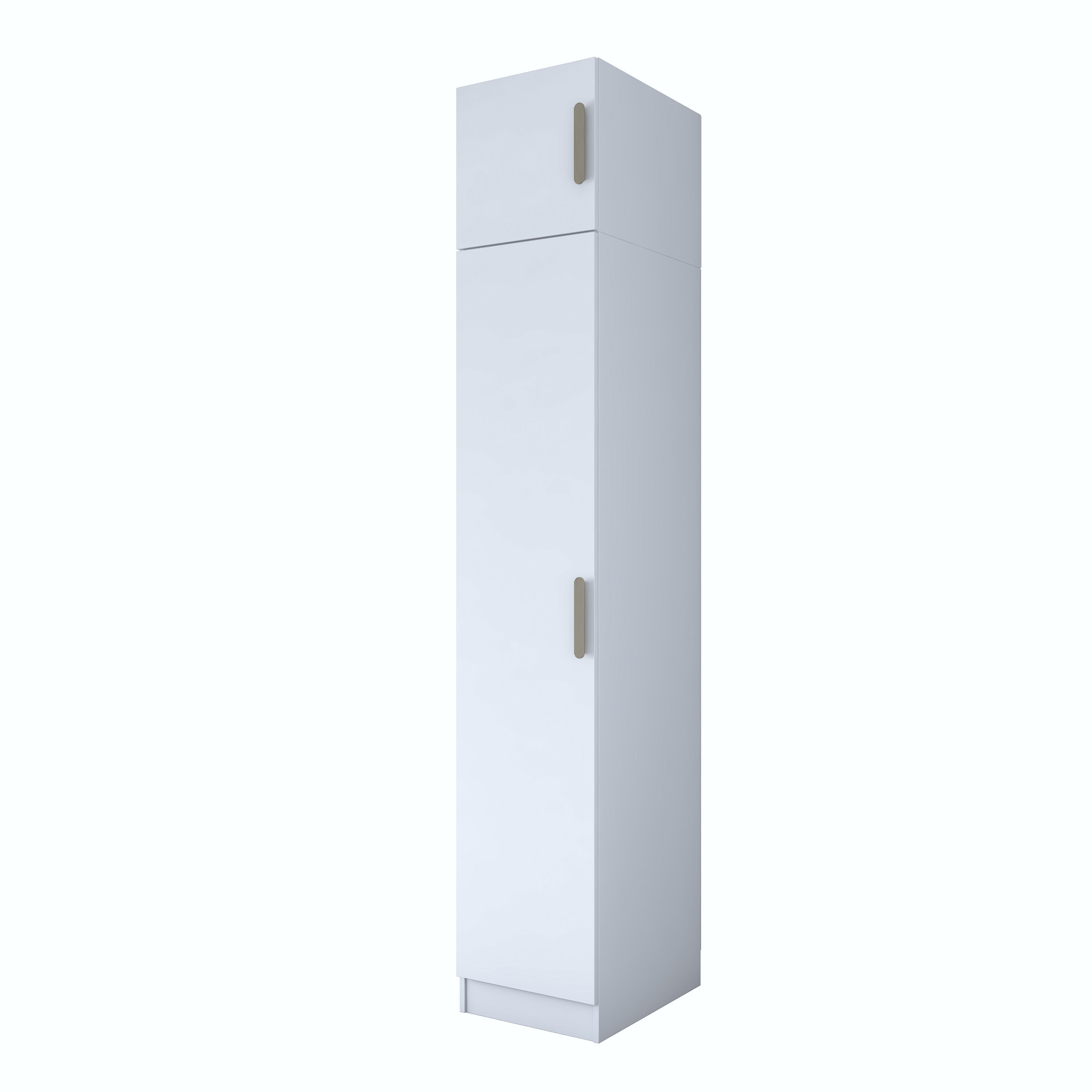 Rani BA212 Gardırop 2 Kapaklı 5 Raflı Elbise Dolabı Beyaz