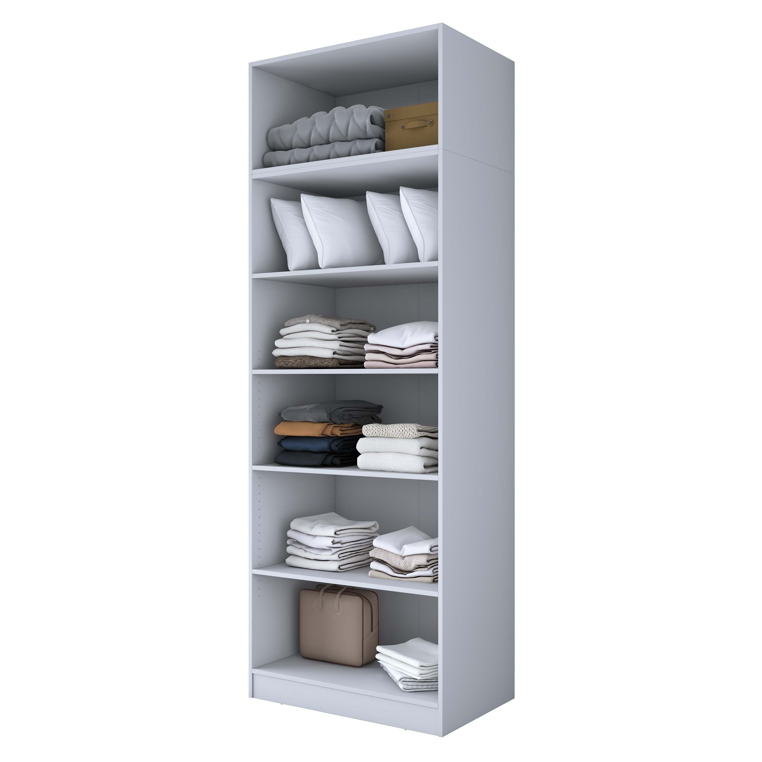 Rani BA210 Gardırop 4 Kapaklı 4 Raflı Elbise Dolabı Beyaz