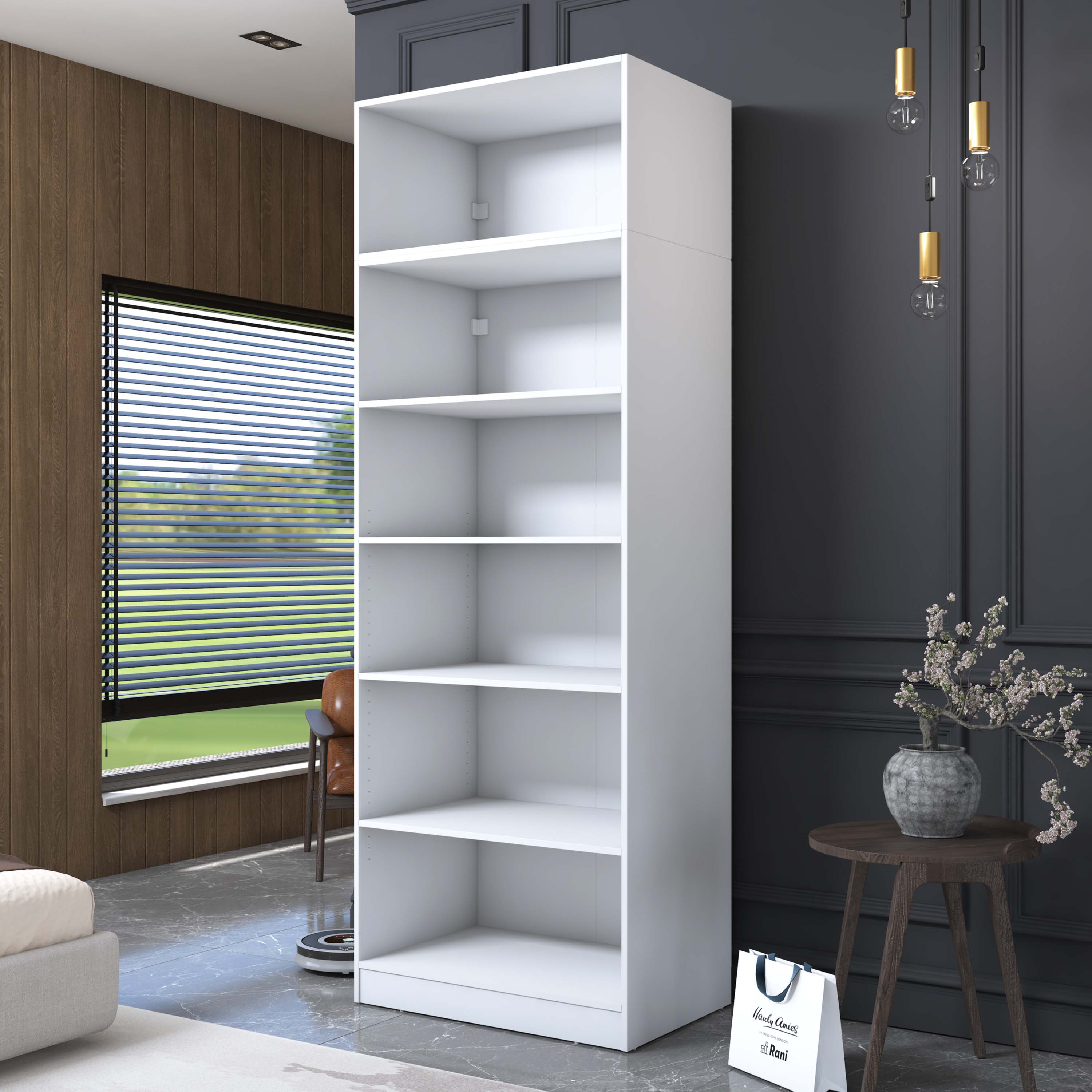 Rani BA210 Gardırop 4 Kapaklı 4 Raflı Elbise Dolabı Beyaz