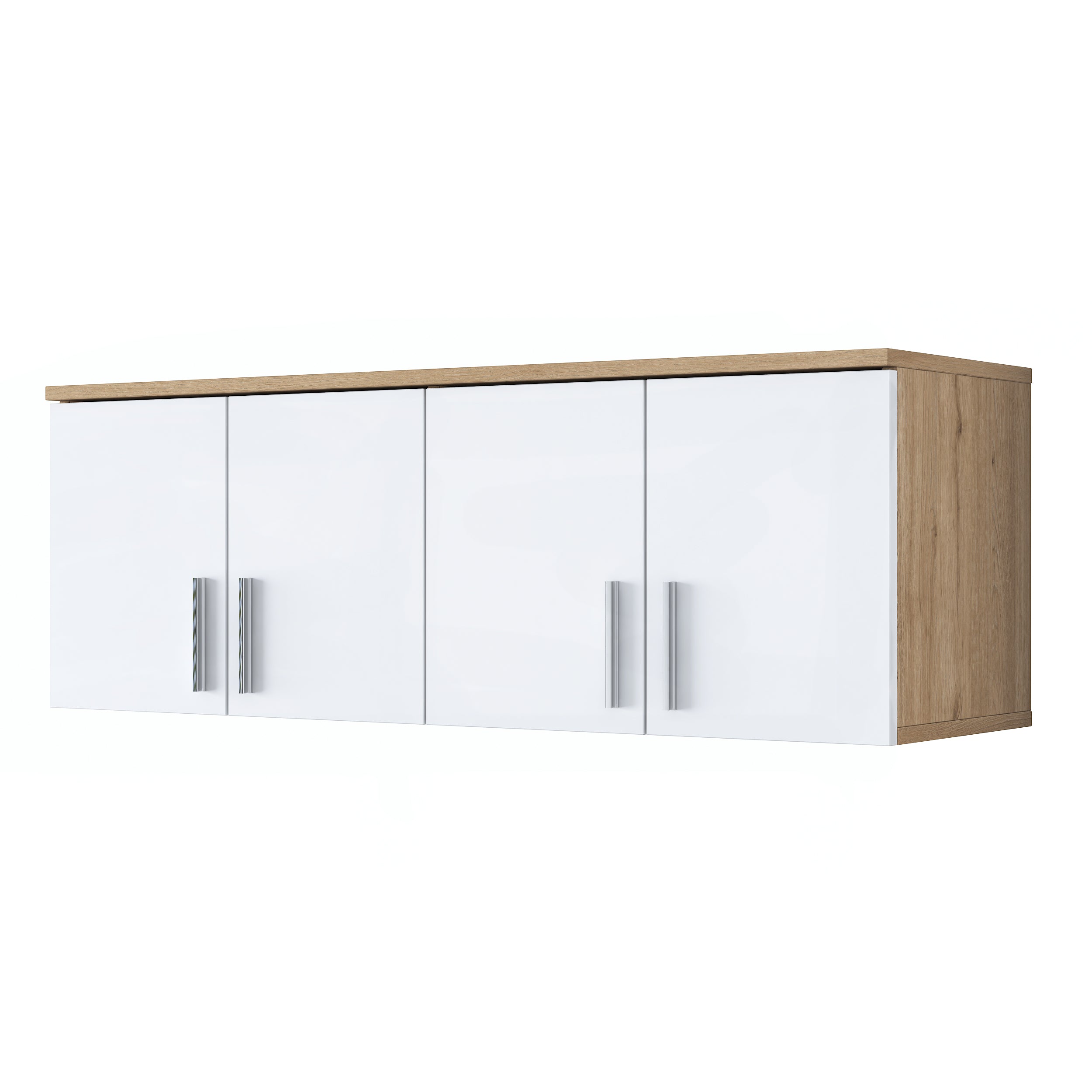 Rani EA150 Portmanto Üst Modülü Çok Amaçlı Dolap Sepet Ceviz - Beyaz