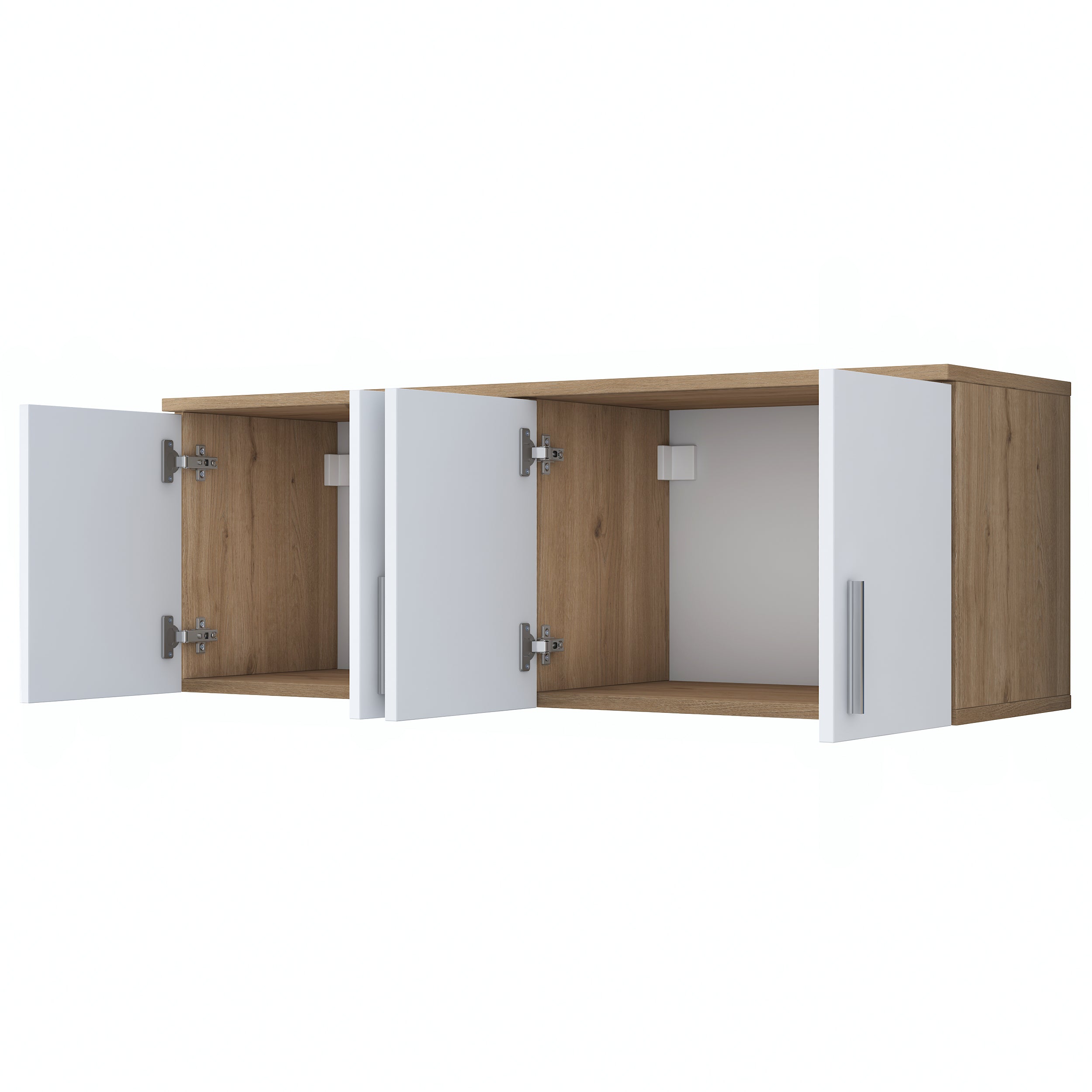 Rani EA150 Portmanto Üst Modülü Çok Amaçlı Dolap Sepet Ceviz - Beyaz