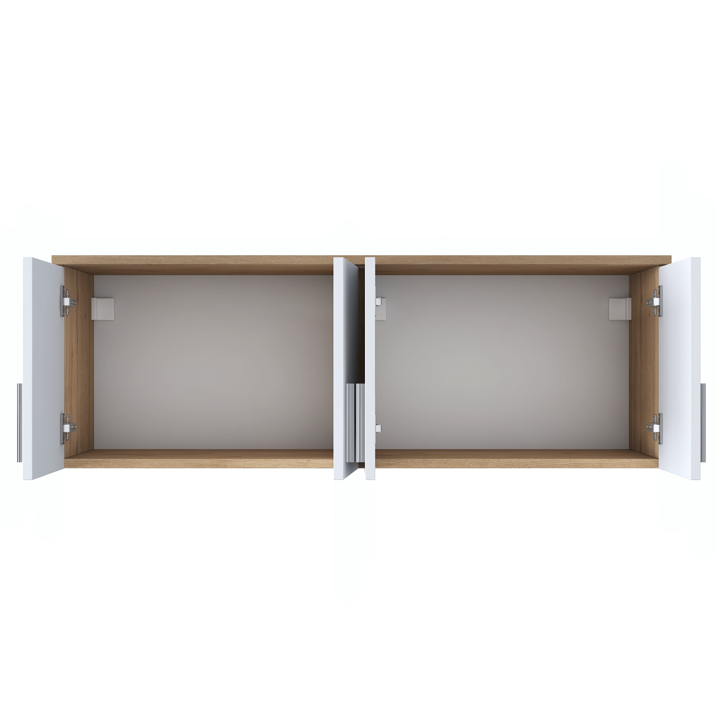 Rani EA150 Portmanto Üst Modülü Çok Amaçlı Dolap Sepet Ceviz - Beyaz