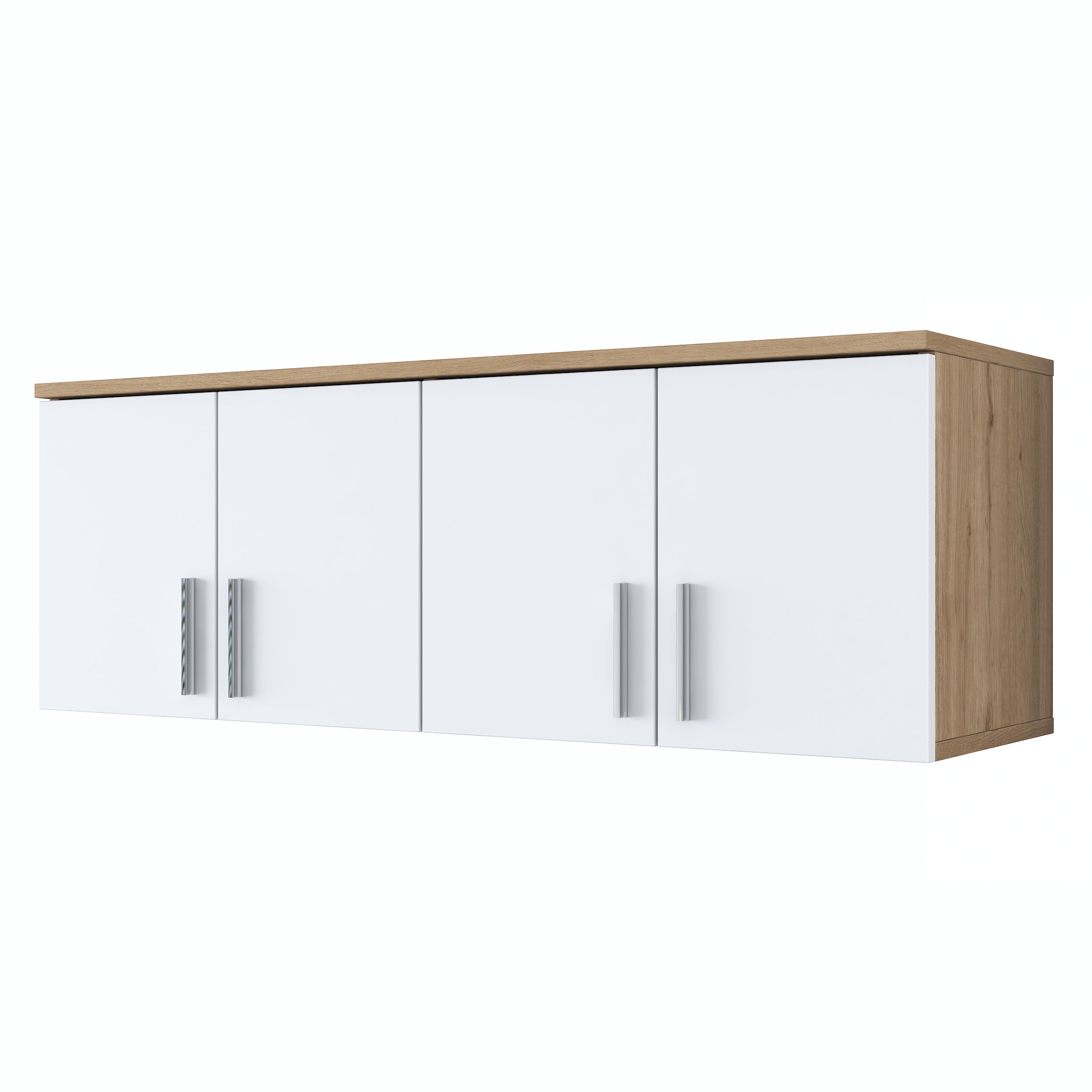 Rani EA150 Portmanto Üst Modülü Çok Amaçlı Dolap Sepet Ceviz - Beyaz