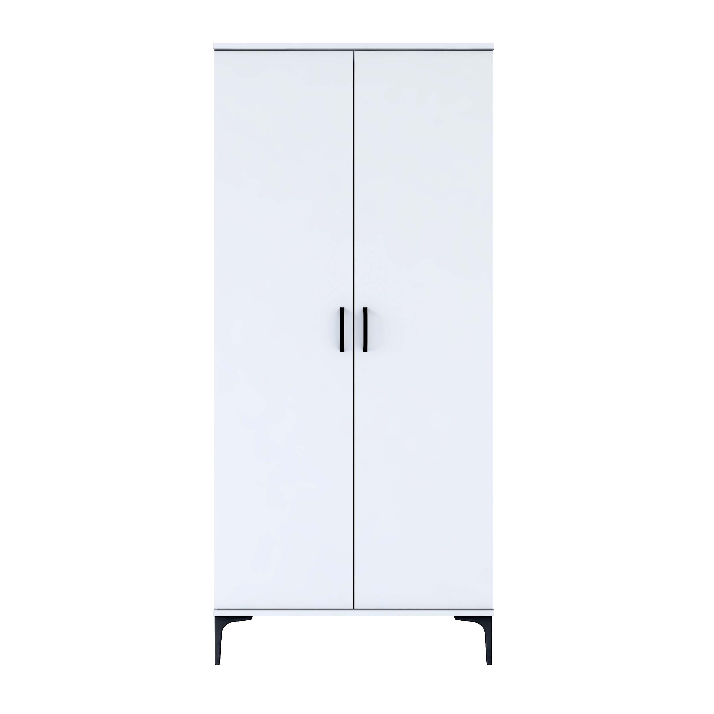 Rani KC103 Banyo Dolabı 2 Kapaklı 7 Raflı Çok Amaçlı Dolap Beyaz