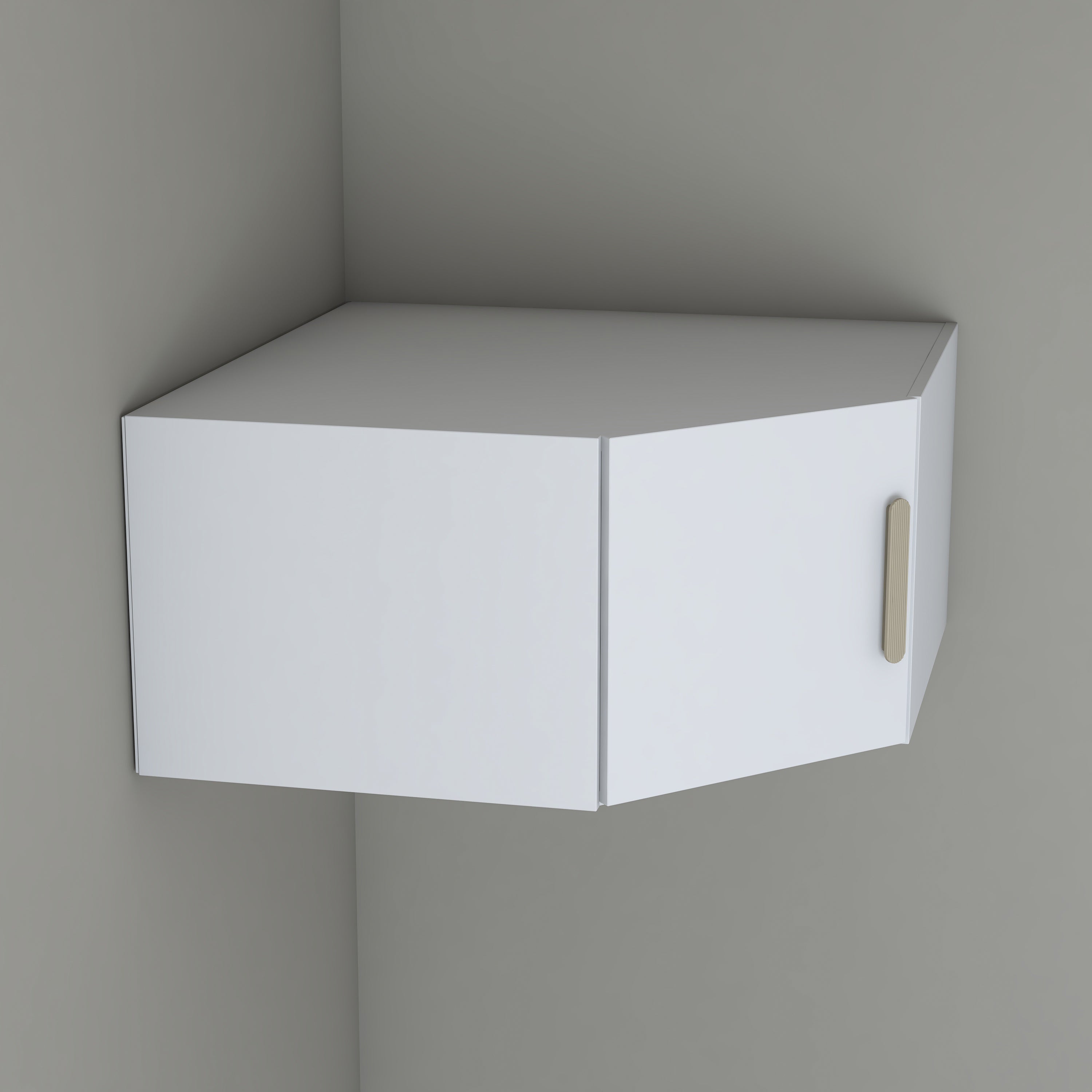 Rani BA168 Gardırop Çok Amaçlı Köşe Üst Modül Beyaz