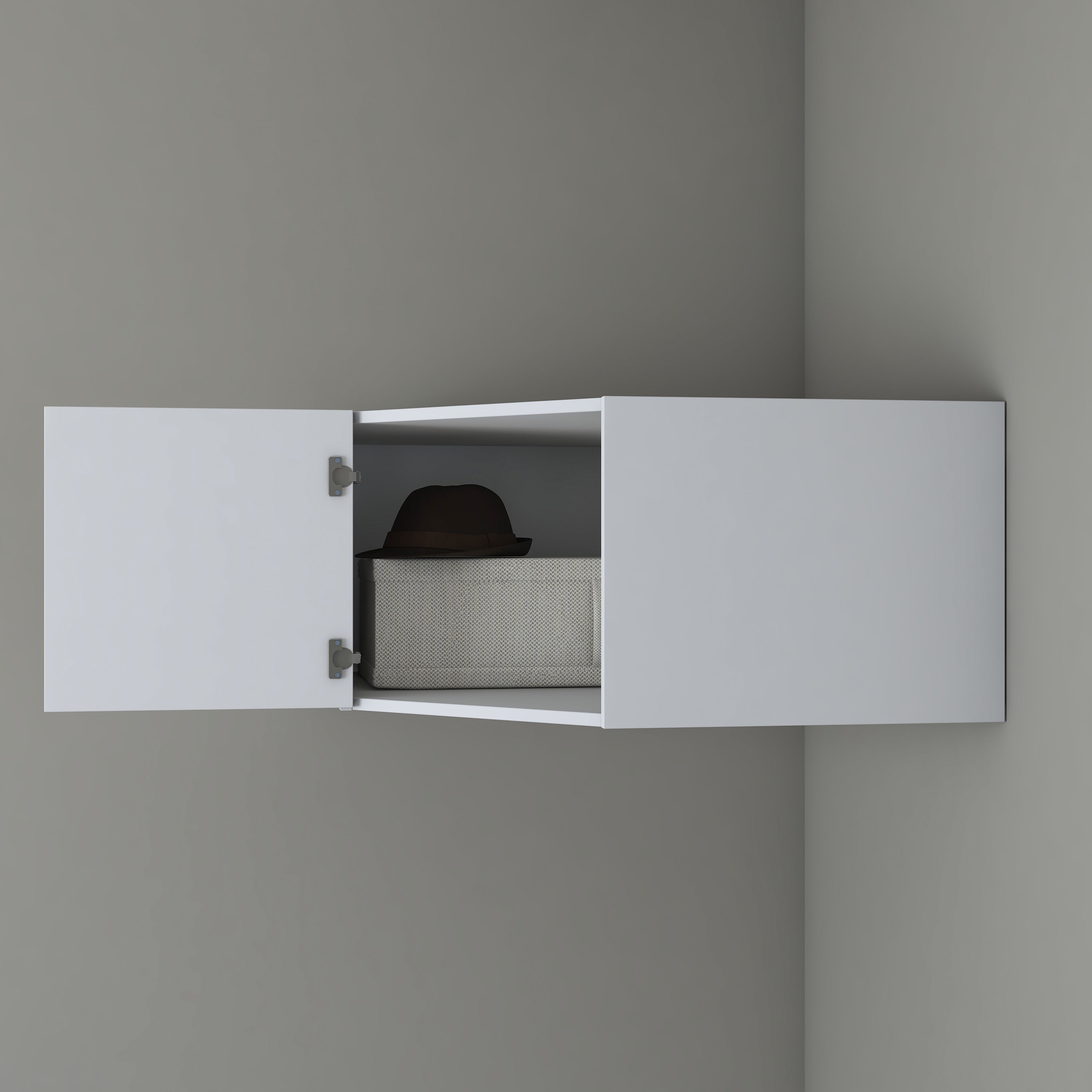 Rani BA168 Gardırop Çok Amaçlı Köşe Üst Modül Beyaz