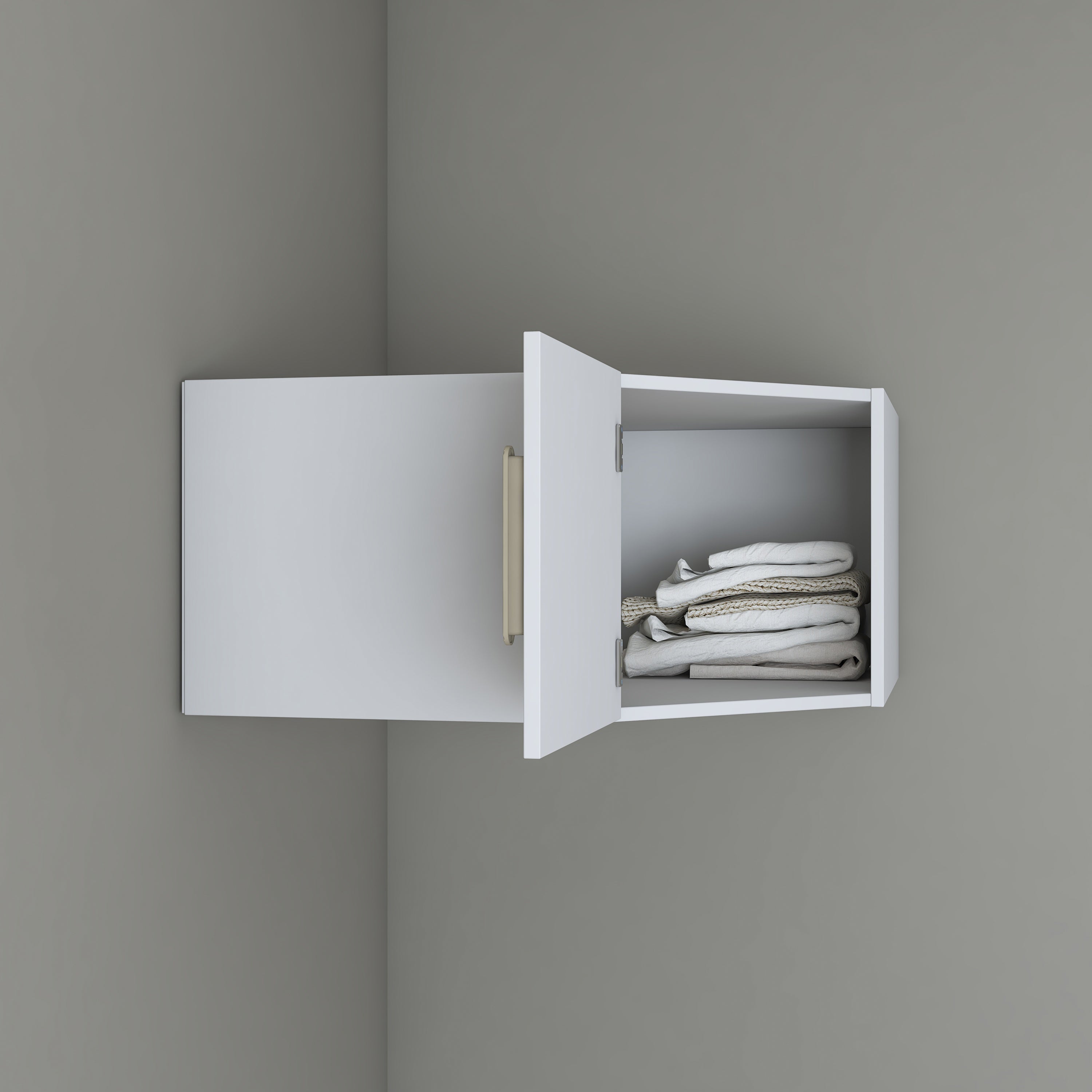 Rani BA168 Gardırop Çok Amaçlı Köşe Üst Modül Beyaz