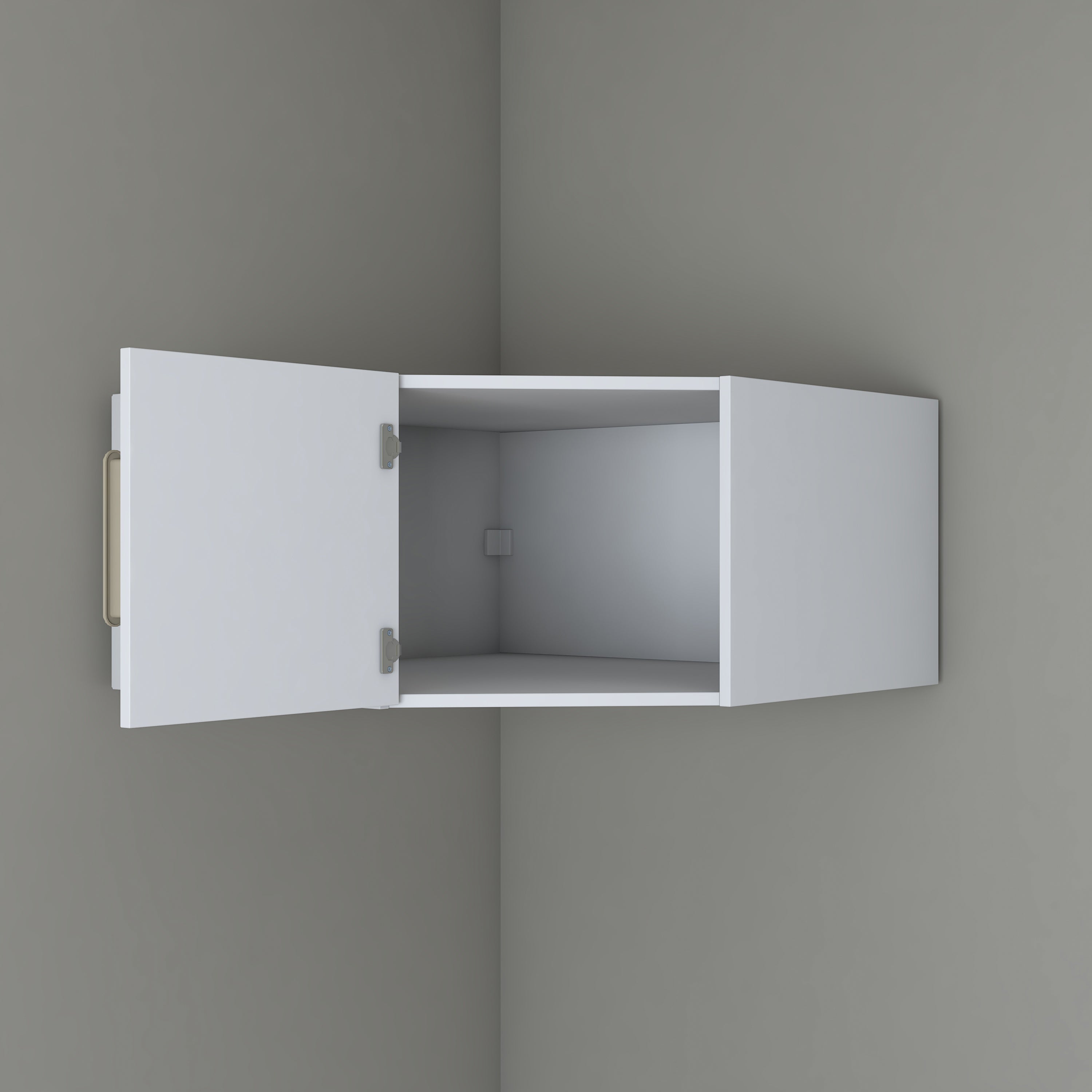 Rani BA168 Gardırop Çok Amaçlı Köşe Üst Modül Beyaz