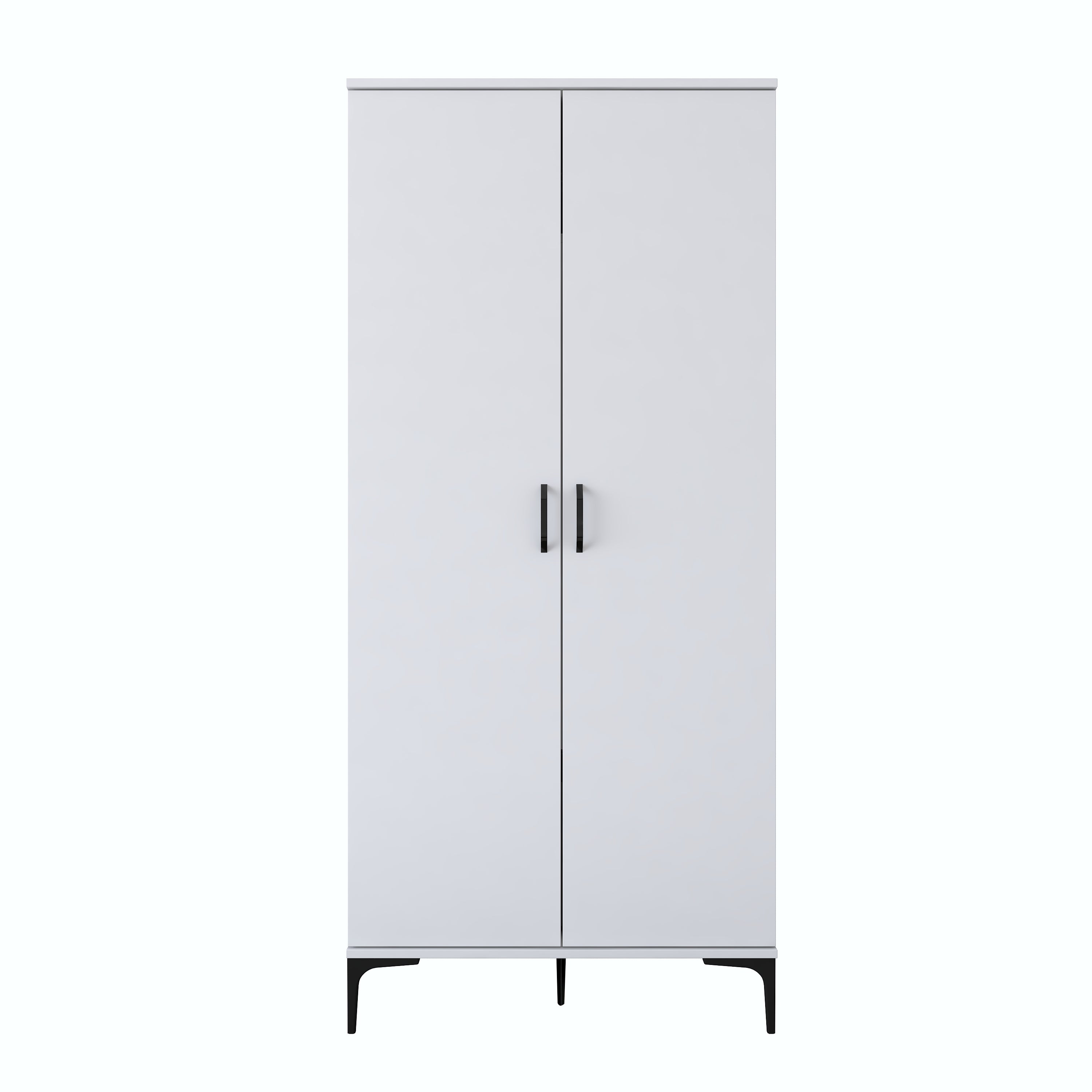 Rani KC104 Banyo Dolabı 2 Kapaklı 4 Raflı Çok Amaçlı Dolap Beyaz