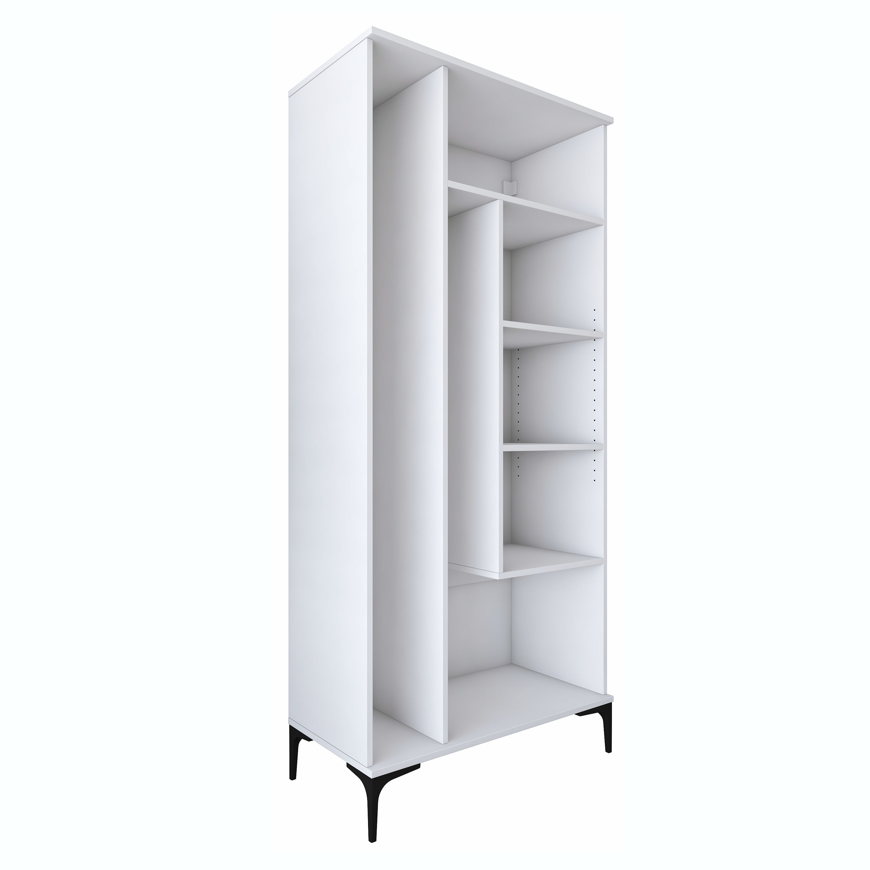 Rani KC104 Banyo Dolabı 2 Kapaklı 4 Raflı Çok Amaçlı Dolap Beyaz