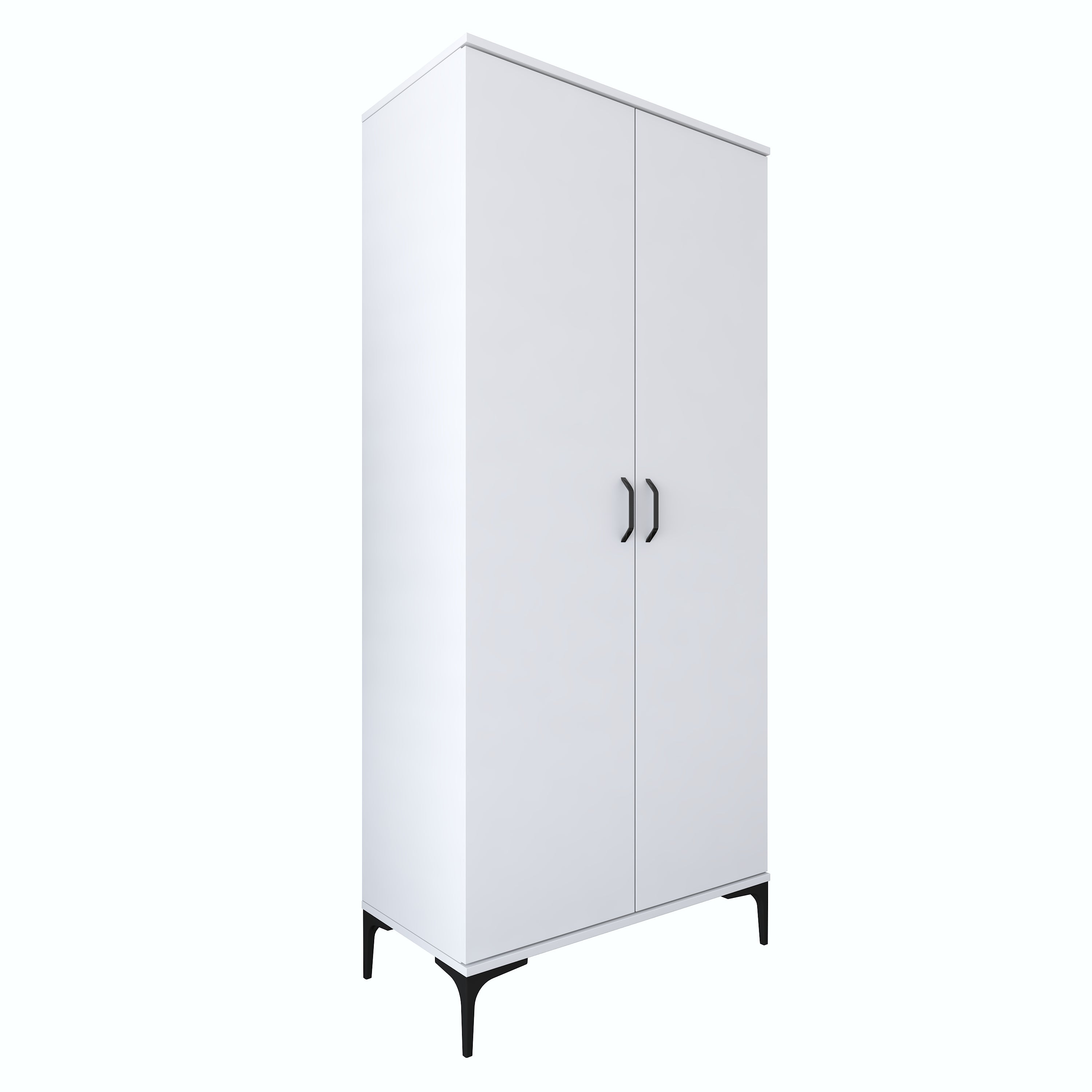 Rani KC104 Banyo Dolabı 2 Kapaklı 4 Raflı Çok Amaçlı Dolap Beyaz