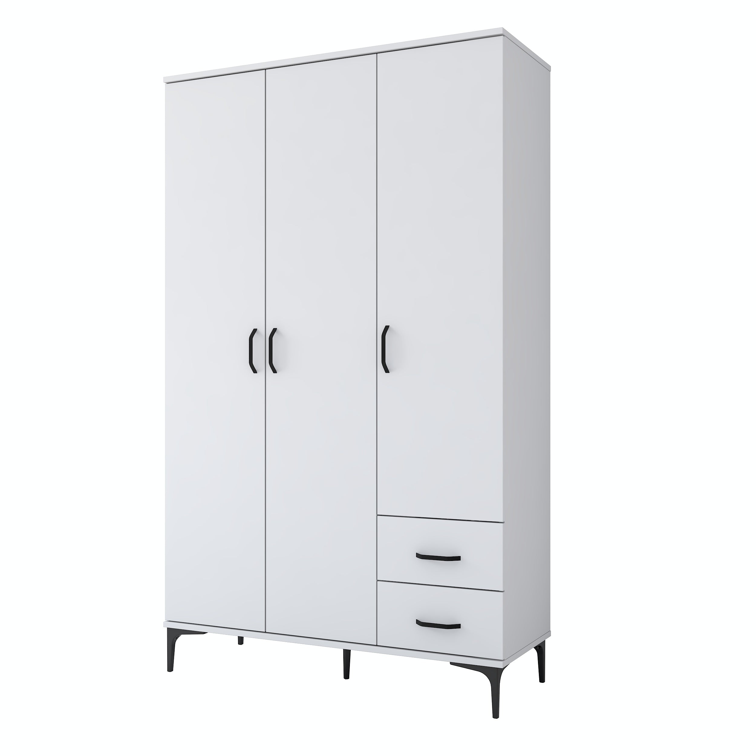 Rani KC105 Banyo Dolabı 3 Kapaklı 13 Raflı 2 Çekmeceli Çok Amaçlı Dolap Beyaz