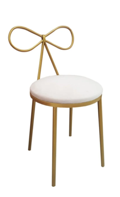 Rani JB111 Fiyonk Metal Makyaj Masası Sandalyesi Gold