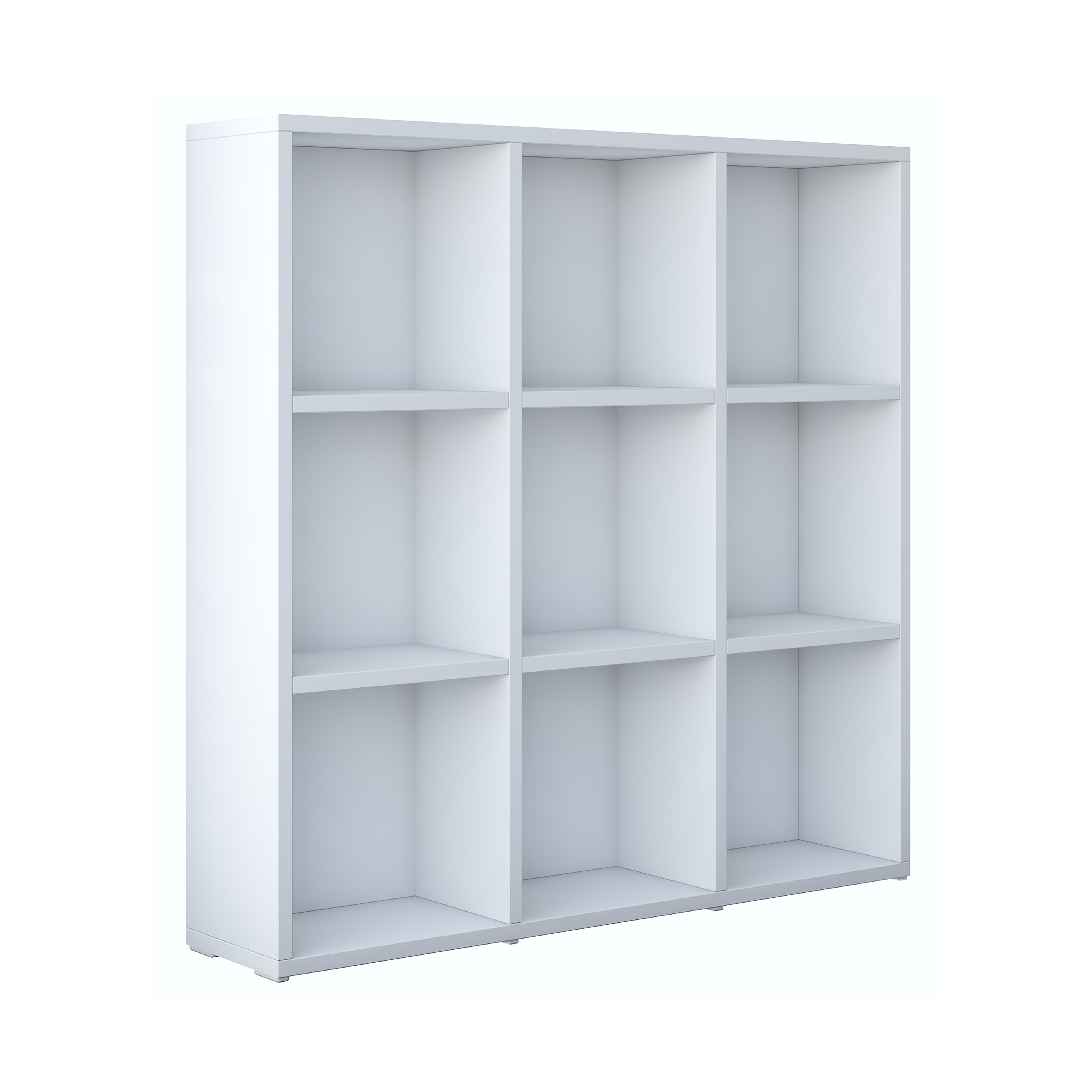 Rani HC121 Kitaplık 6 Raflı Çalışma Odası Kütüphane Modern Duvar Rafı Beyaz