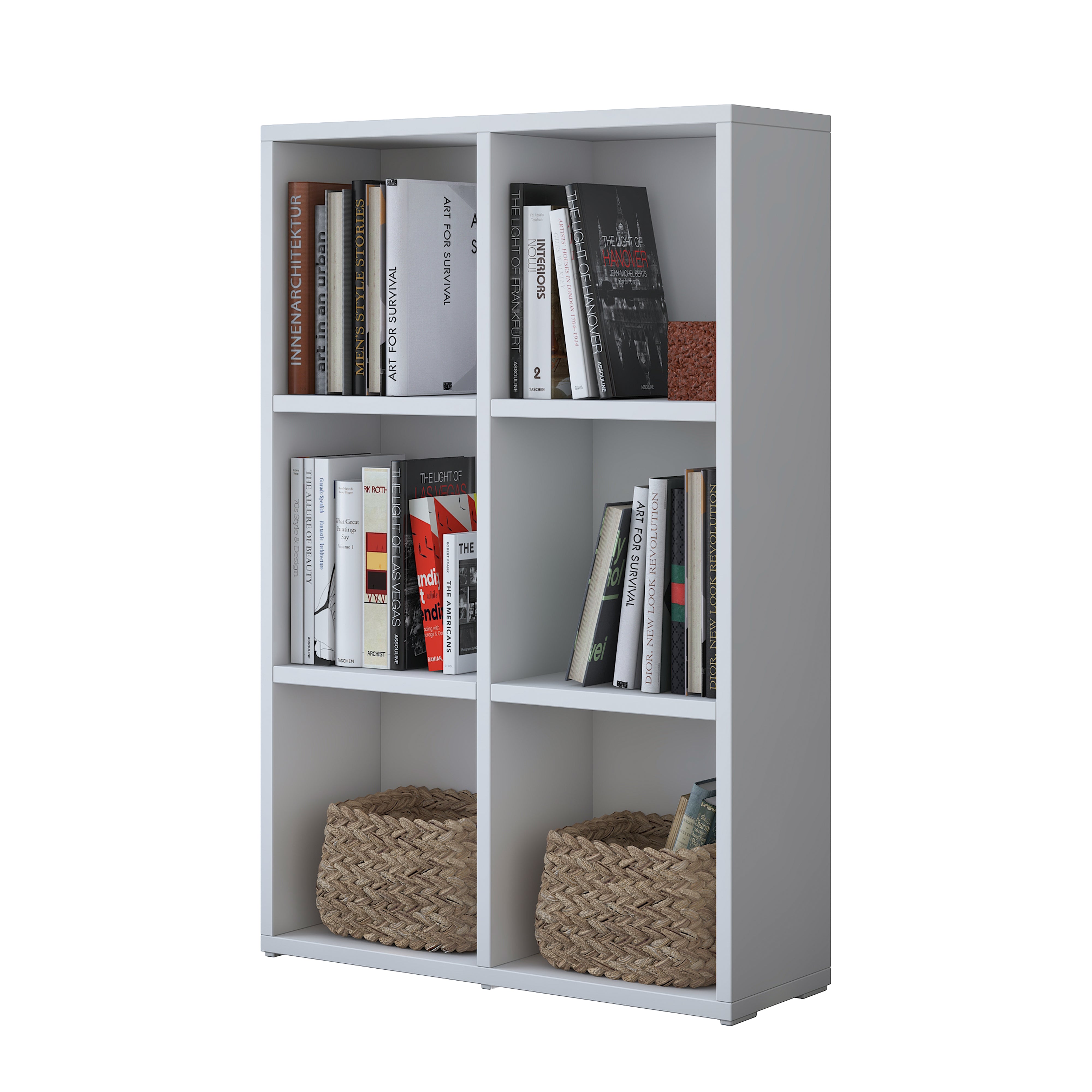 Rani HC120 Kitaplık 4 Raflı Çalışma Odası Kütüphane Modern Duvar Rafı Beyaz