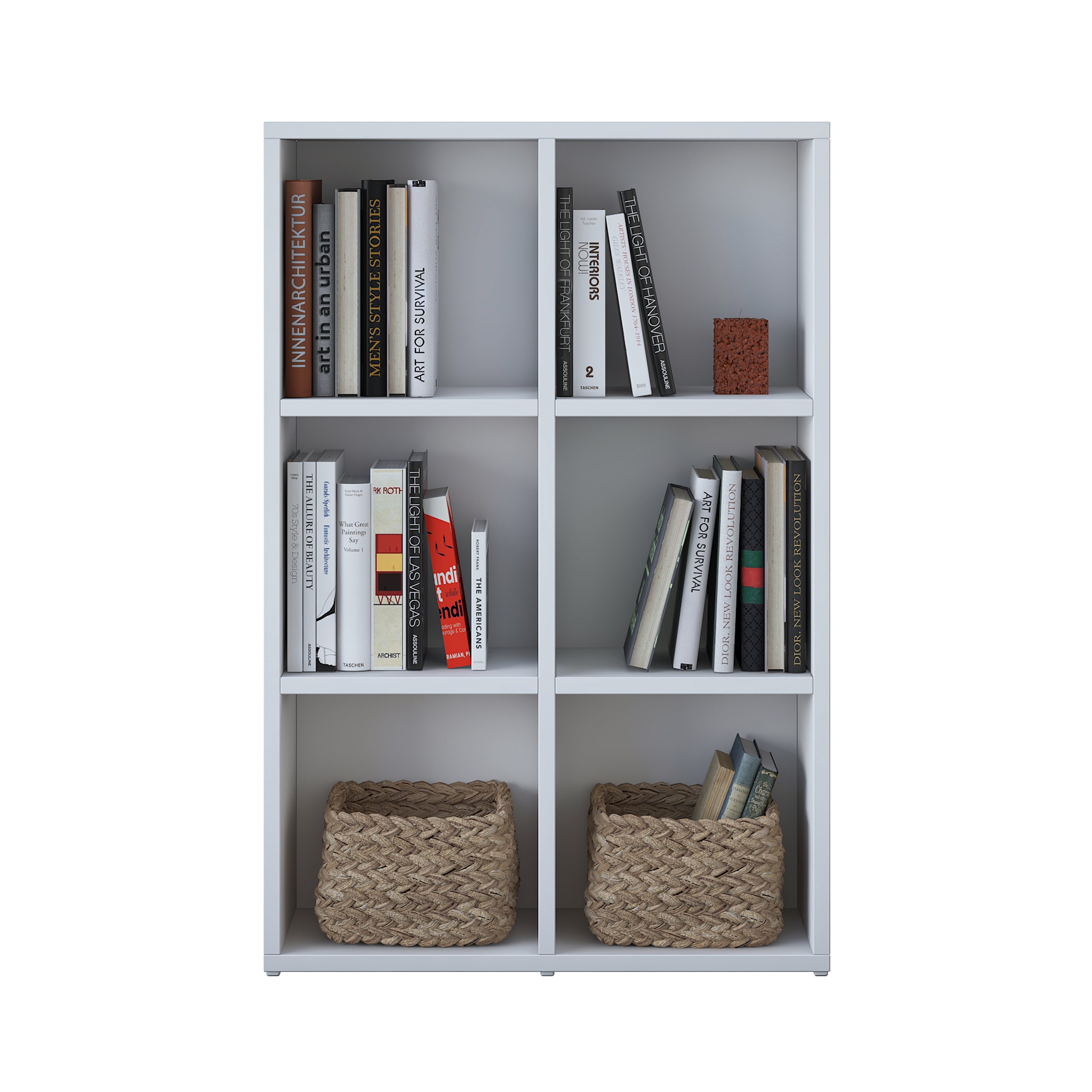 Rani HC120 Kitaplık 4 Raflı Çalışma Odası Kütüphane Modern Duvar Rafı Beyaz