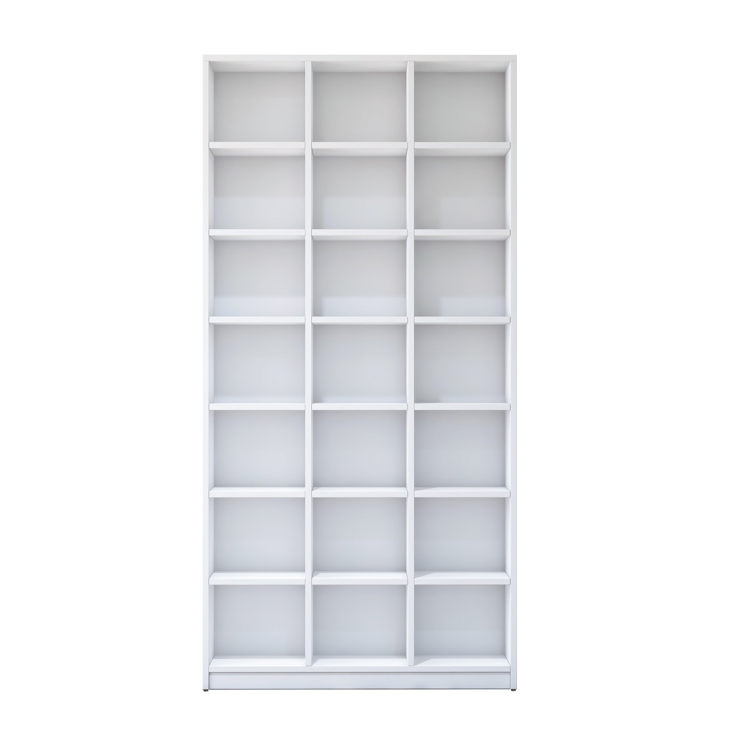 Rani HC128 Kitaplık 18 Raflı Çalışma Odası Kütüphane Modern Duvar Rafı Beyaz